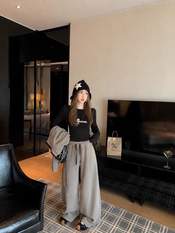 40 220 그램 92 면 8 암모니아 Lun 이후 패키지 칼라 프린트 긍정적 인 어깨 몸매 가꾸기 긴팔 상세 이미지 2