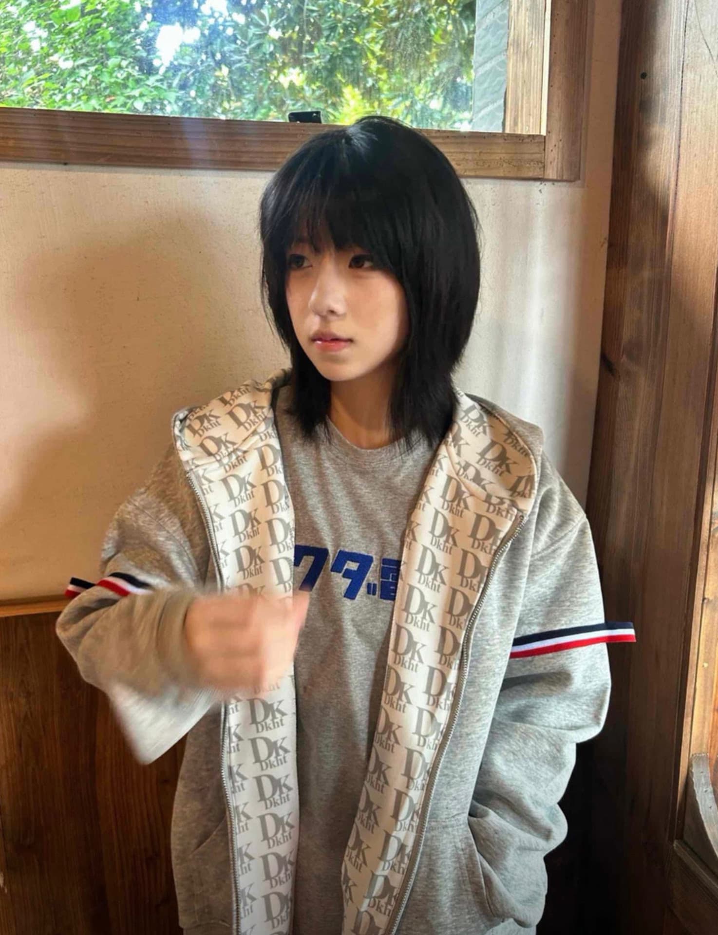 얇은 스타일 백금 지퍼 인사이드 펌프 이후 패키지 칼라 순수한 Mianhua 면 복합 후드티 이미지 3
