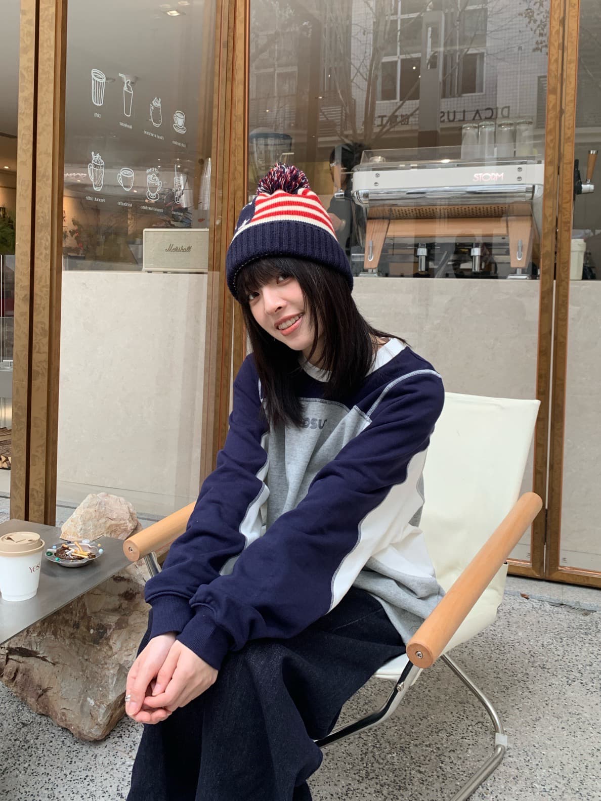 얇은 스타일 털이 있는 좋은 품질 원본 솜씨 순수한 Mianhua 면 복합 패치워크 후드티 여성 이미지 4