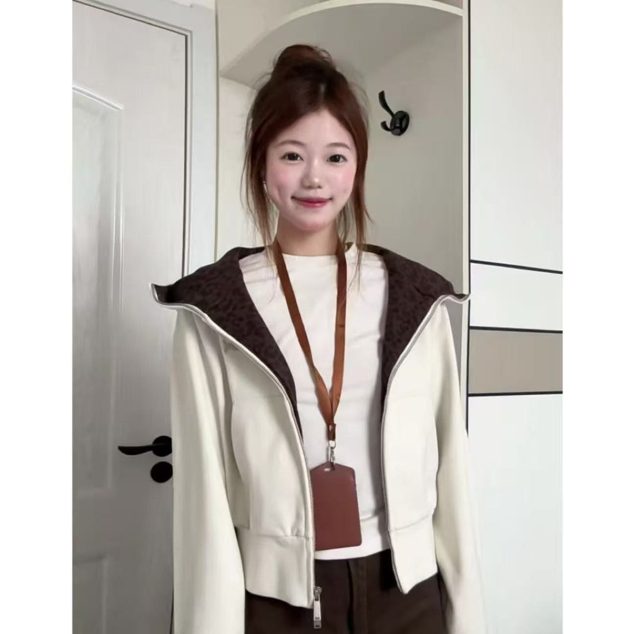 얇은 스타일 이후 패키지 기사 원본 것 자수 순수한 Mianhua 면 복합 후드티 여성 상세 이미지 7