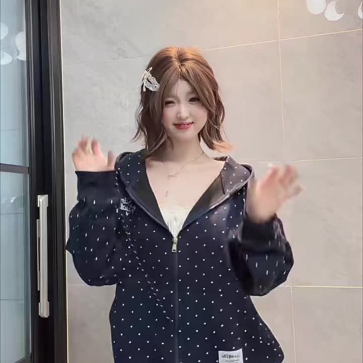 얇은 스타일 털이 있는 이후 패키지 기사 자수 순수한 Mianhua 면 복합 후드티 여성 상세 이미지 5