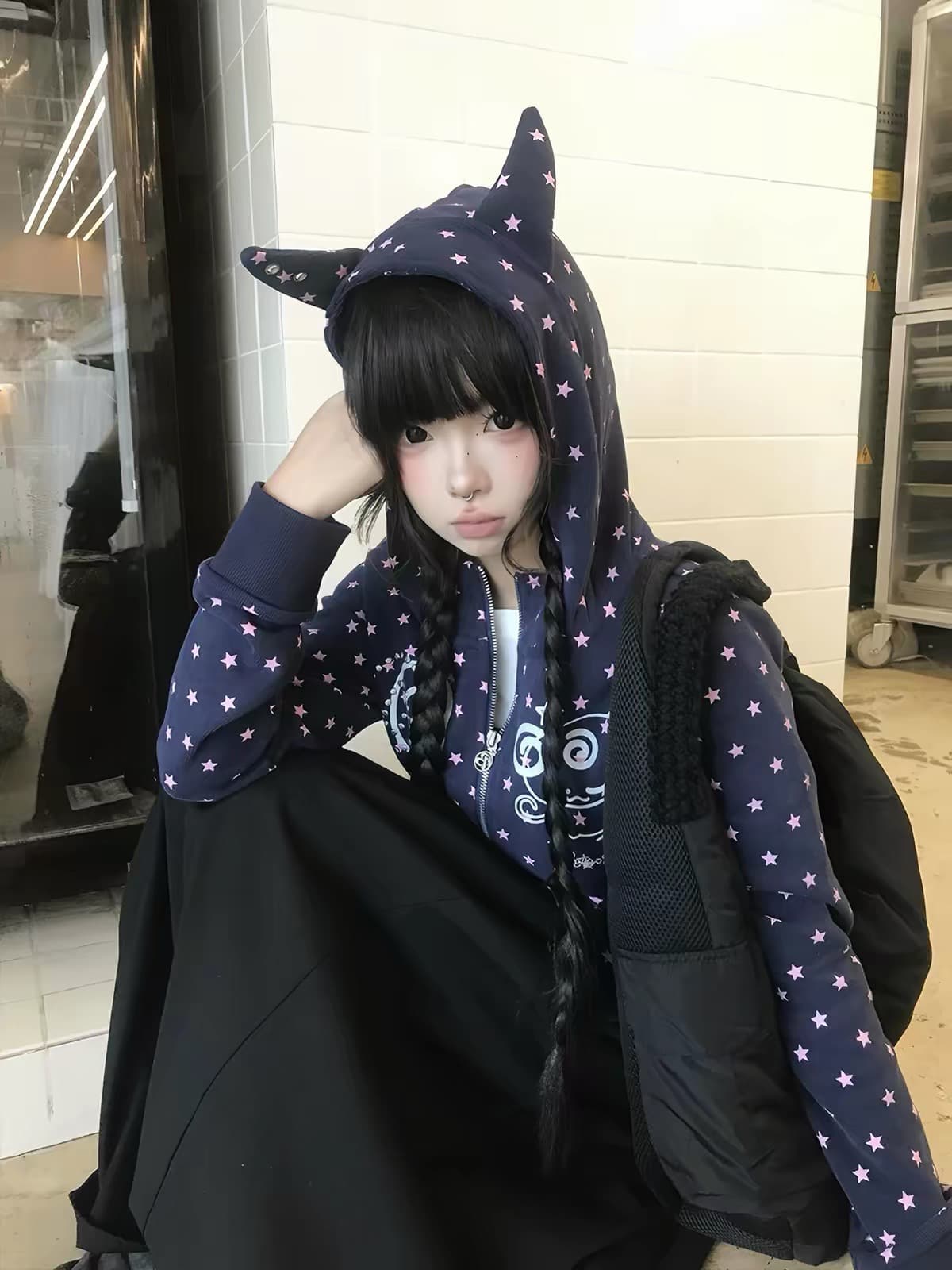 얇은 스타일 원본 솜씨 포밍 뜨거운 은 순수한 Mianhua 면 복합 후드 티 스웨터 여성 이미지 2