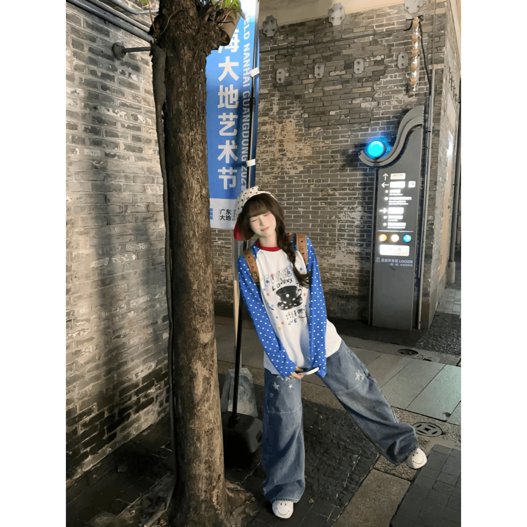 원본 솜씨 19 지점 220 그램 순면 긴팔 티셔츠 여성 이미지 5