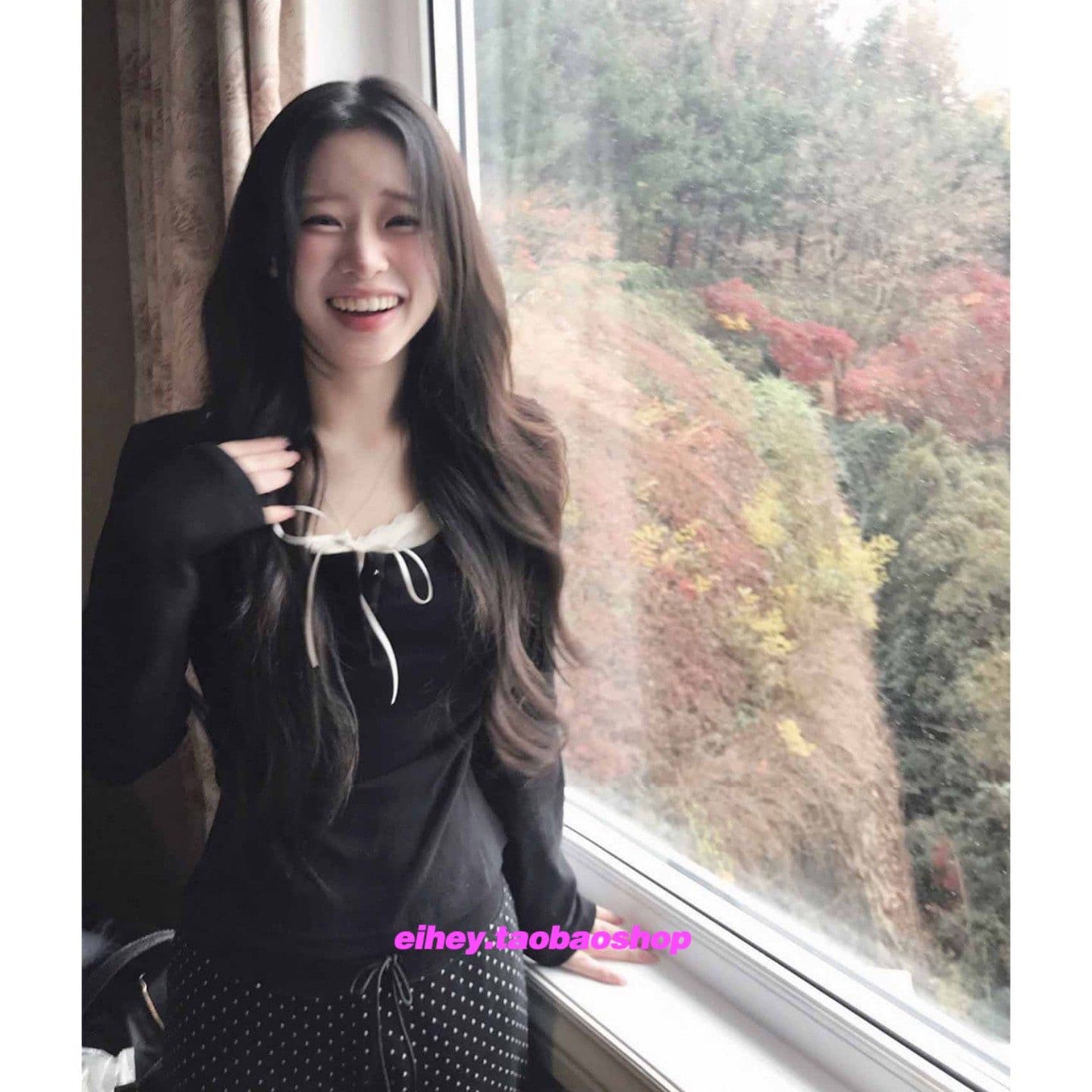 사람들 면 부드러운 순수한 욕망 바람 페이크 레이어드 슬림해 보이는 다용도 레이스 측면 길이 소매 티셔츠 맨위 여성 이미지 2