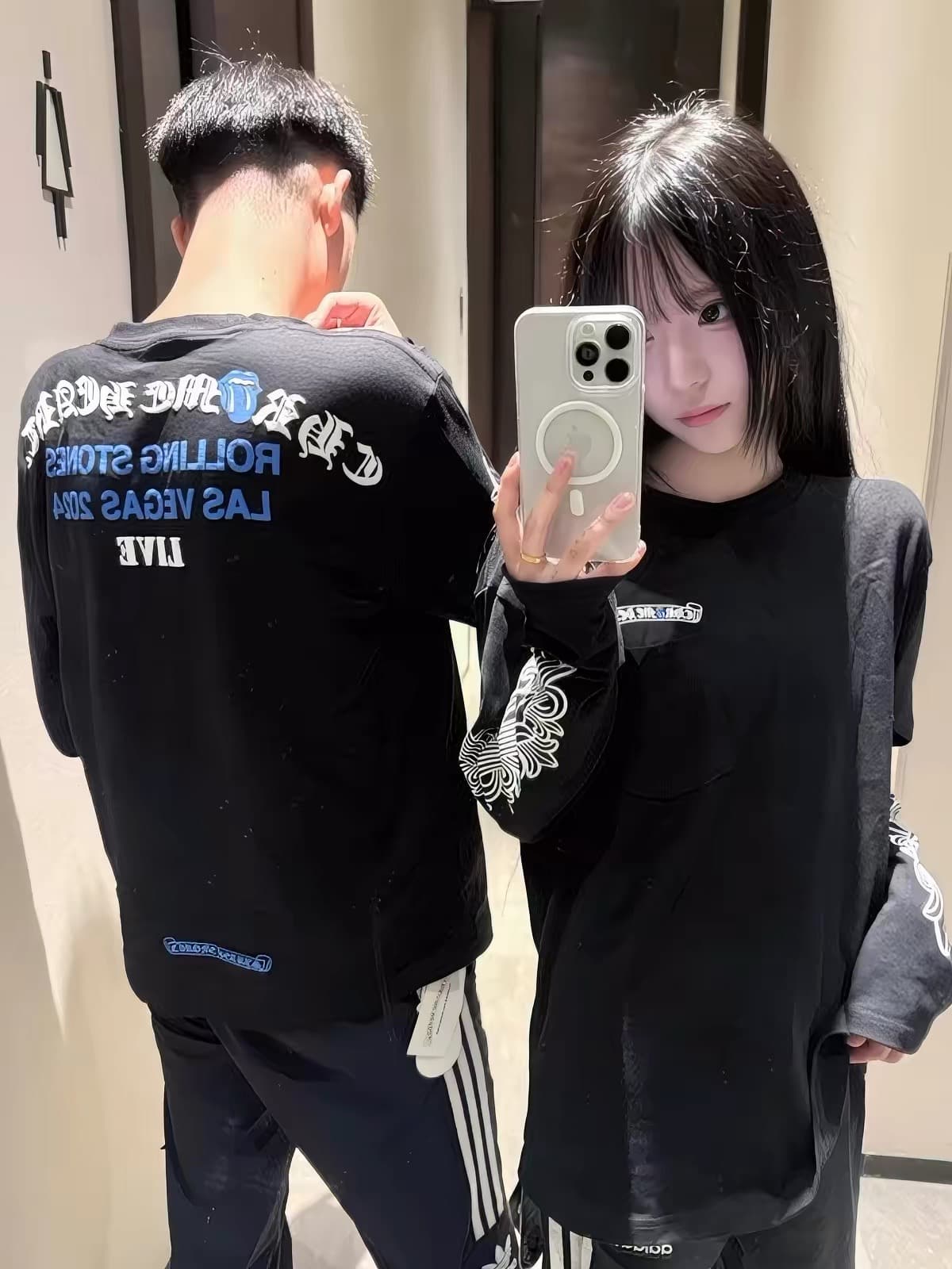 주문 주머니 프린트 광저우 원단 순면 220 그램 긴팔 상세 이미지 5