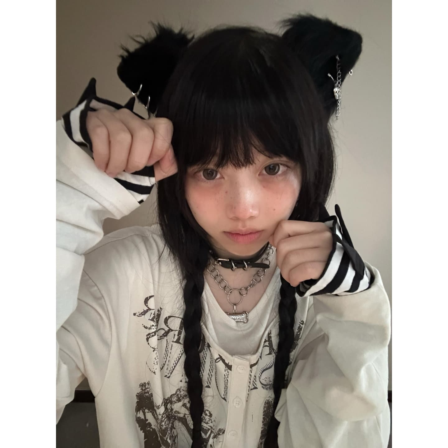 레트로 헨리 칼라 긴팔 티셔츠 여성 봄 착용 가져 가라. 페이크 레이어드 인사이드 가져 가라. 기본 셔츠 루즈핏 이문화 맨위 y2k 이미지 5