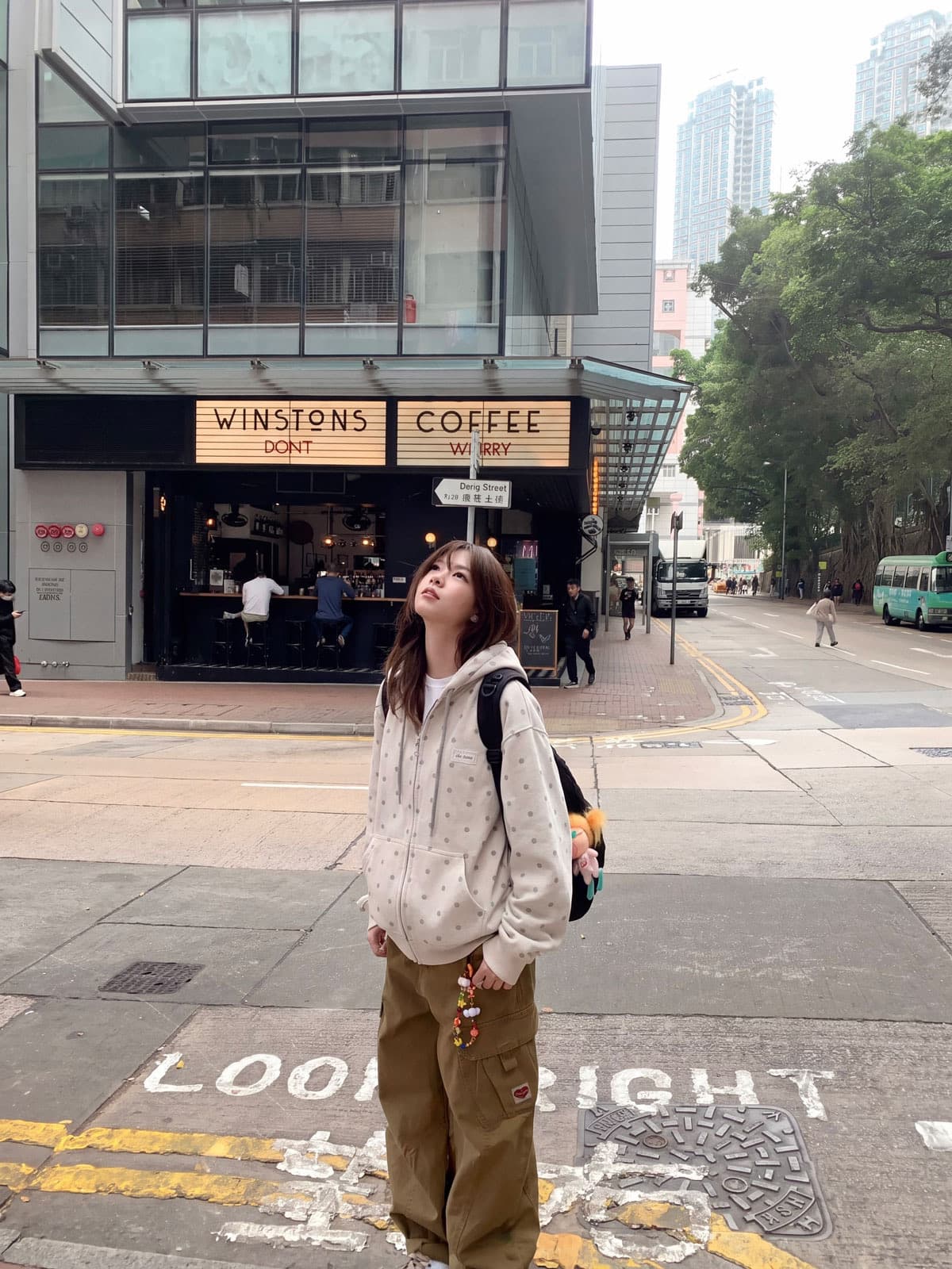후아 면 복합 마 오래된 공예 가을 지퍼 회색 맨위 도트 무늬 후드 티 스웨터 상세 이미지 2
