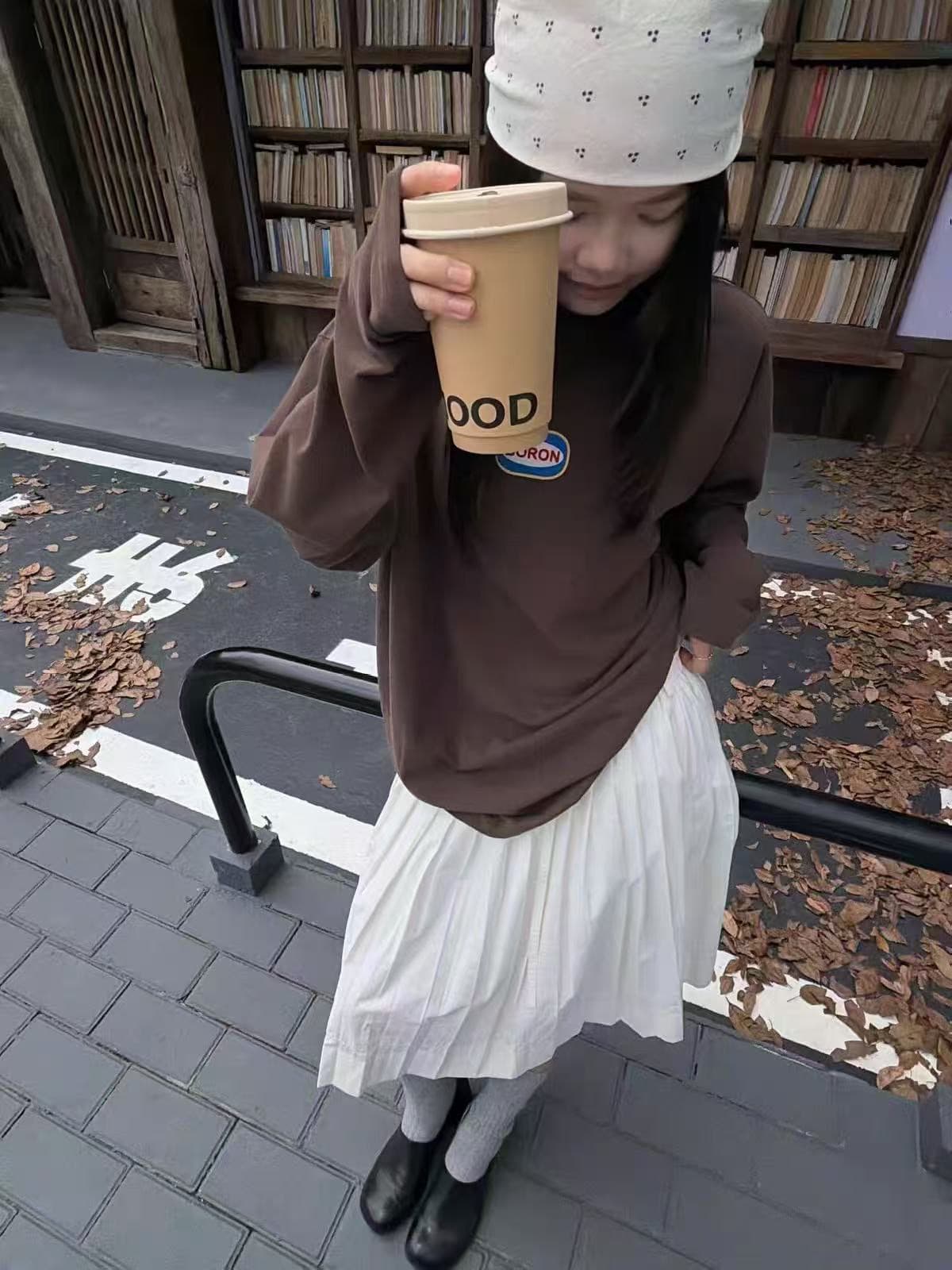 200그램 순면 프린트 루즈핏 만나는 긴팔 티셔츠 이미지 3