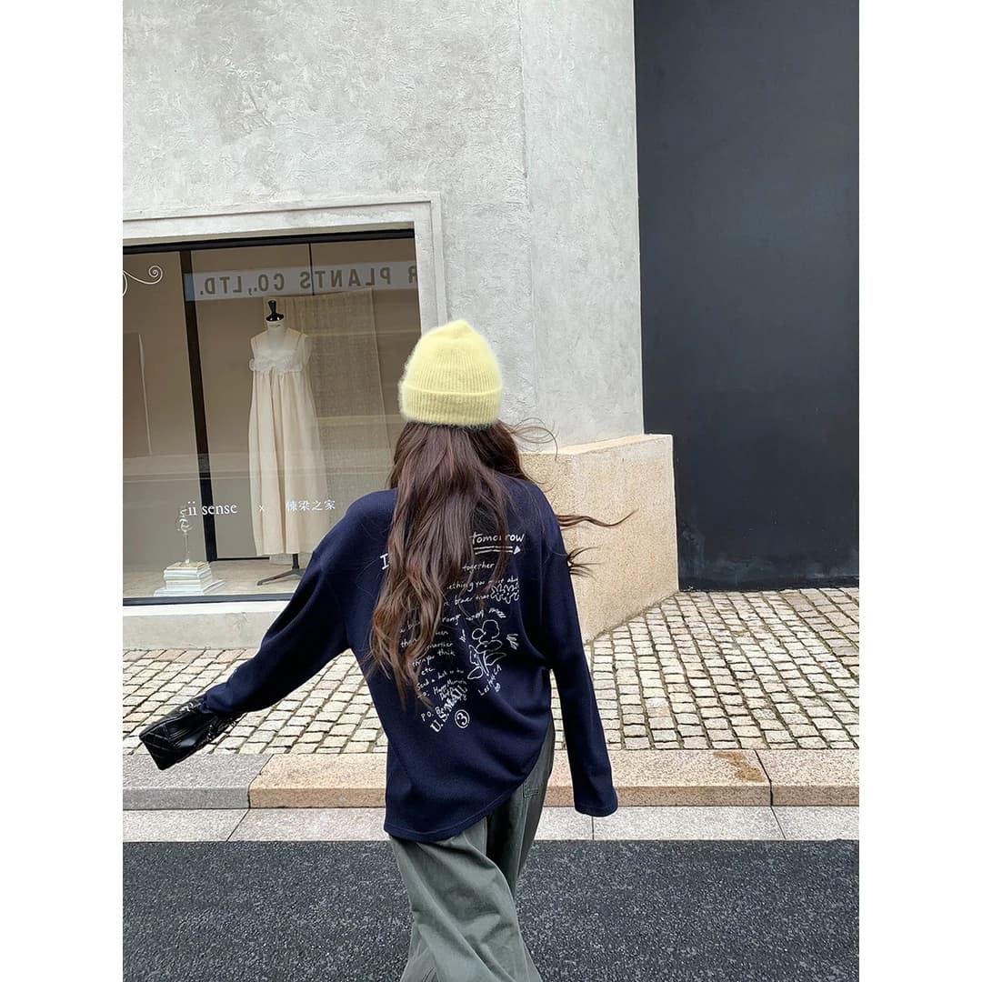 65 35 후아 남편 그리드 250그램 긴팔 티셔츠 남녀 상세 이미지 4