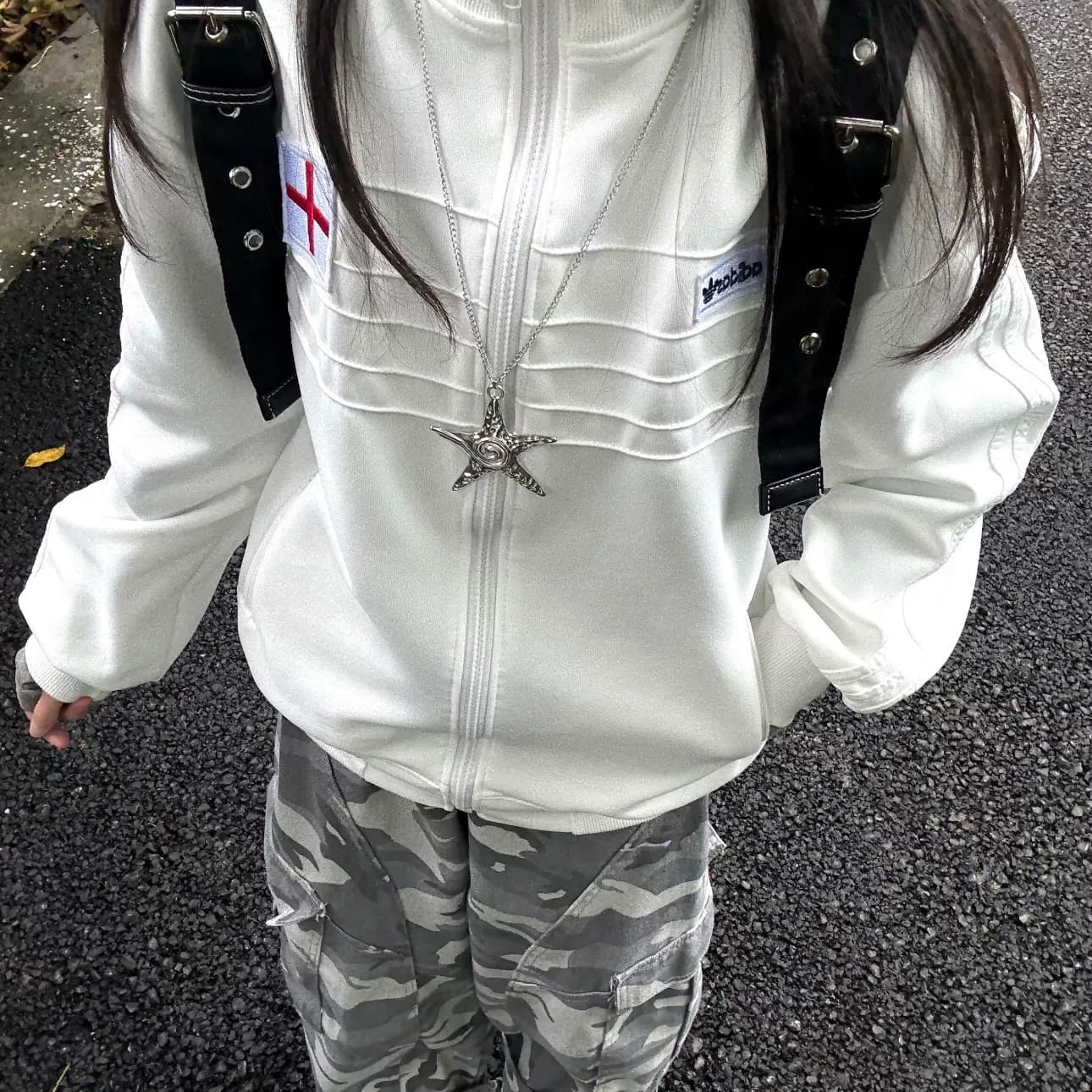 아메리칸 스탠드 칼라 막대기 표준 자수 잉글랜드 재킷 남녀 가을 오픈 가디건 후드티 cleanfit 레트로 재킷 트렌디