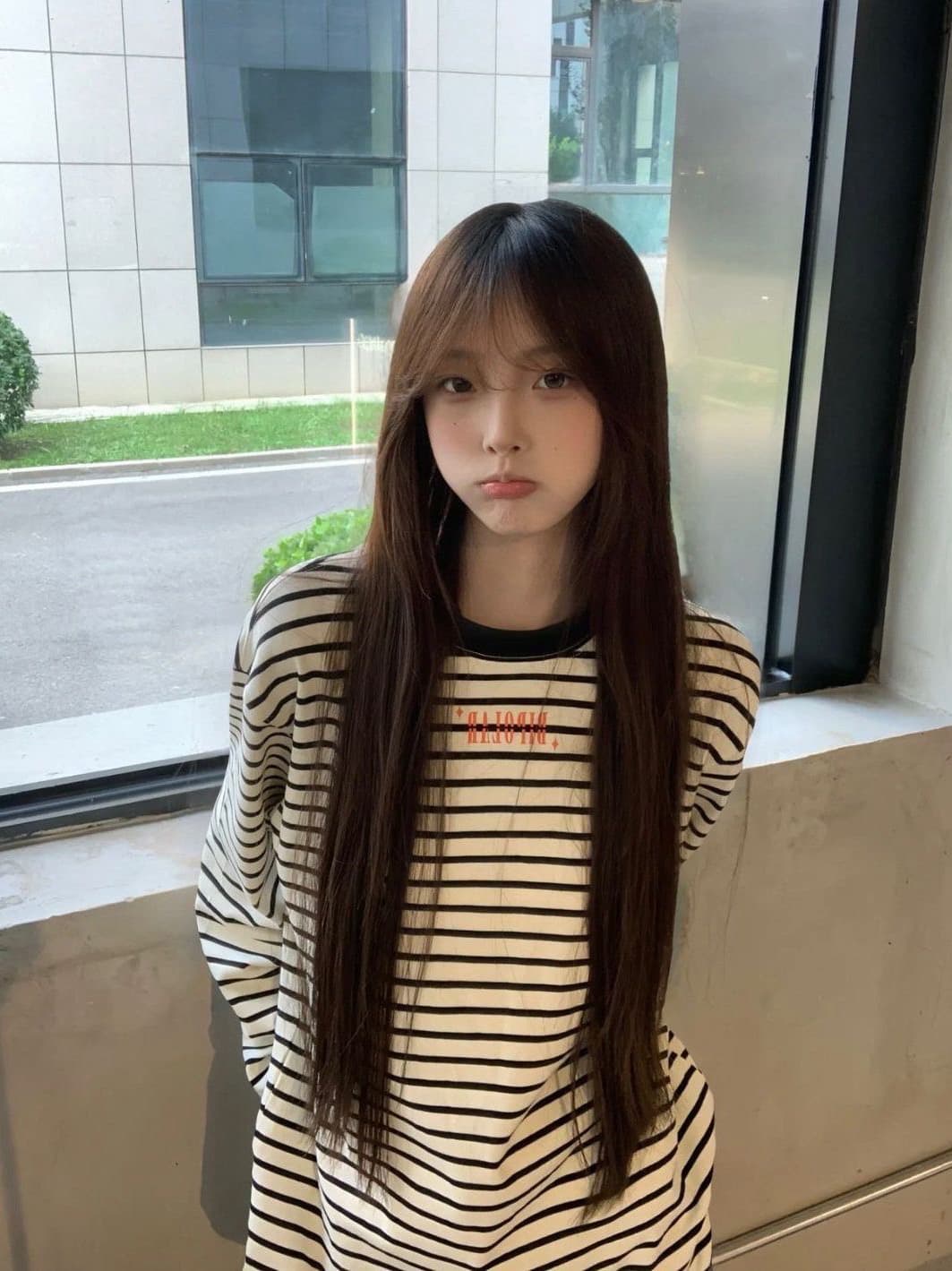 원본 솜씨 전후 프린트 광저우 원본 원단 긴팔 티셔츠 상세 이미지 1