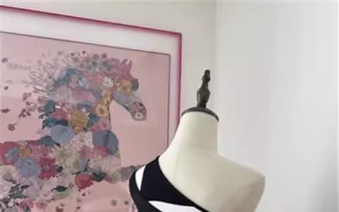 한국 고급 디자인 센스 비스듬한 어깨 오프숄더 스트라이프 얼음 실크 드레스 나이트 클럽 바람 섹시함 트임 타이트 스커트 타이트 스커트 상세 이미지 4