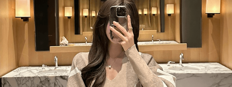 한국 V넥 니트 스웨터 드레스 가을 겨울 허리 수축 슬림해 보이는 홍콩 스타일 고급 센스 품격 명문 여성 만나는 롱 스커트 상세 이미지 32