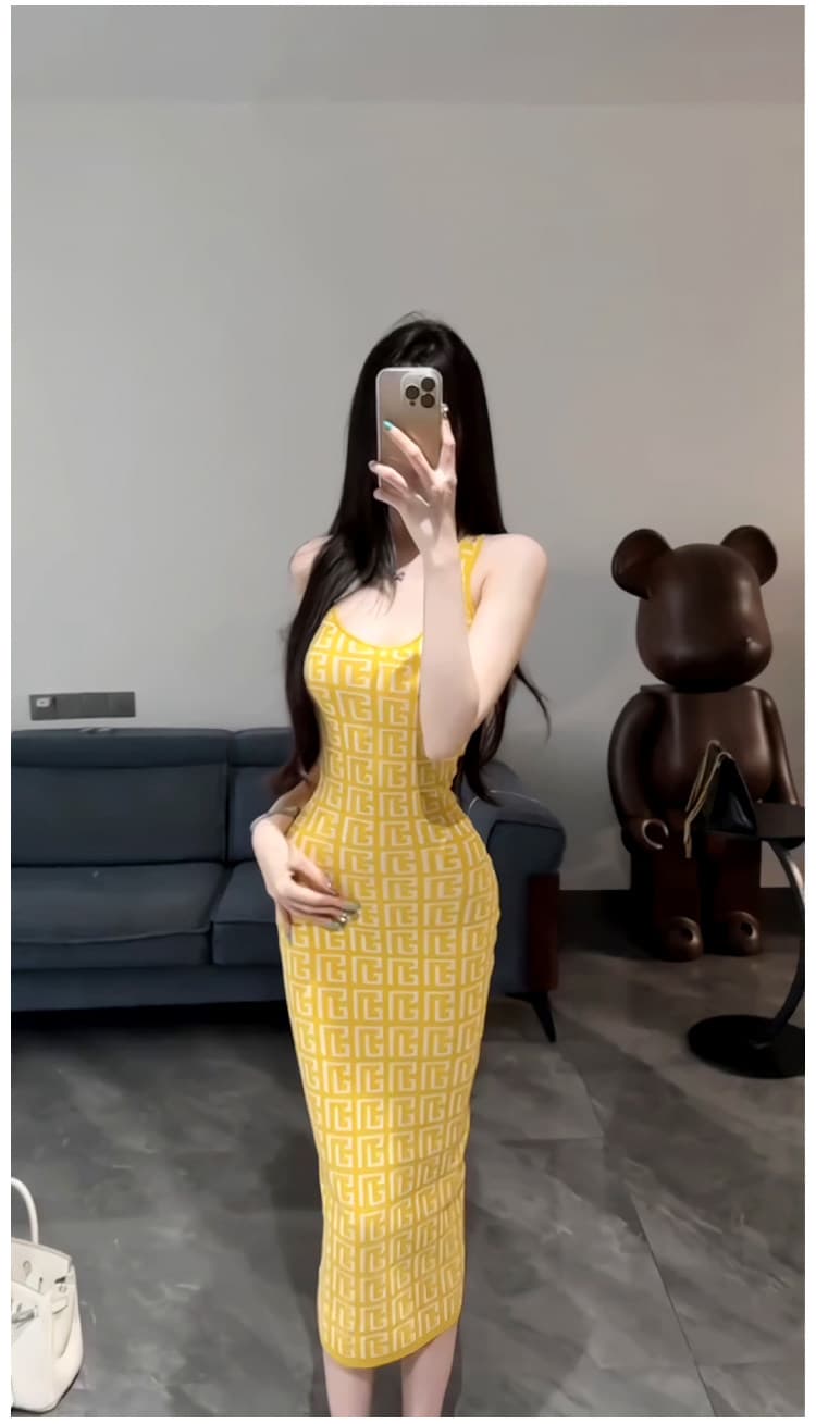 품격 명문 여성 바람 프린트 슬립 여성 드레스 2026 여름 새로운 핫걸 섹시함 몸매 가꾸기 슬림해 보이는 타이트 스커트 상세 이미지 10