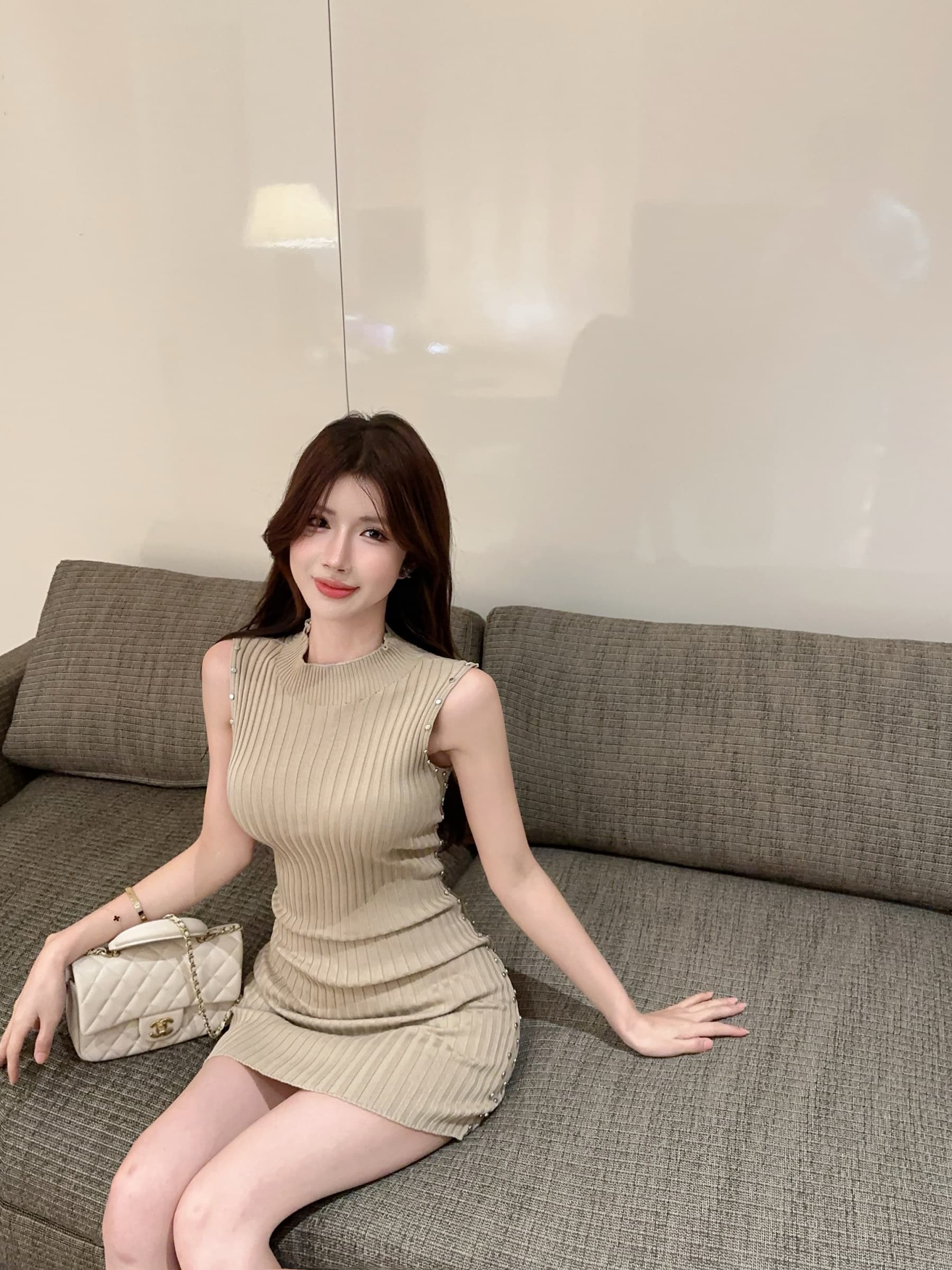 한국 리우 딩 니트 얼음 실크 드레스 작은 키 심장 기계 유럽과 미국 나이트 클럽 순수한 욕망 달콤한 매운맛 바람 타이트 스커트 ol 미니 스커트 상세 이미지 23