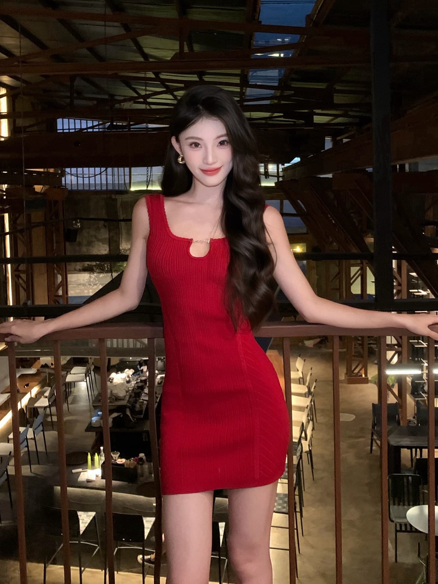 한국 홍콩 느낌 레트로 품격 u 칼라 얼음 실크 드레스 순수한 욕망 달콤한 매운맛 심장 기계 나이트 클럽 ol 디스플레이 몸 타이트 스커트 상세 이미지 10