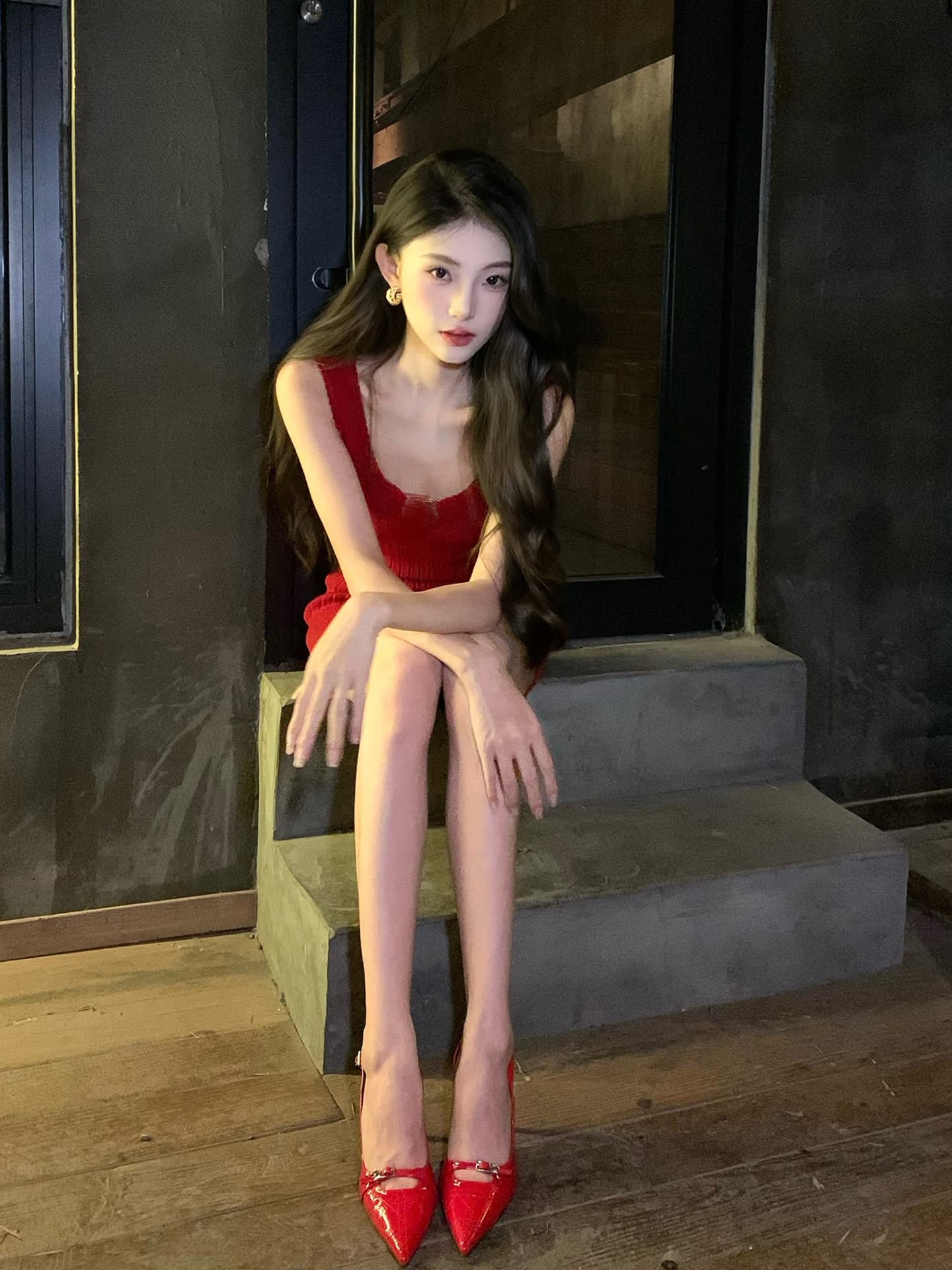 한국 홍콩 느낌 레트로 품격 u 칼라 얼음 실크 드레스 순수한 욕망 달콤한 매운맛 심장 기계 나이트 클럽 ol 디스플레이 몸 타이트 스커트 상세 이미지 14