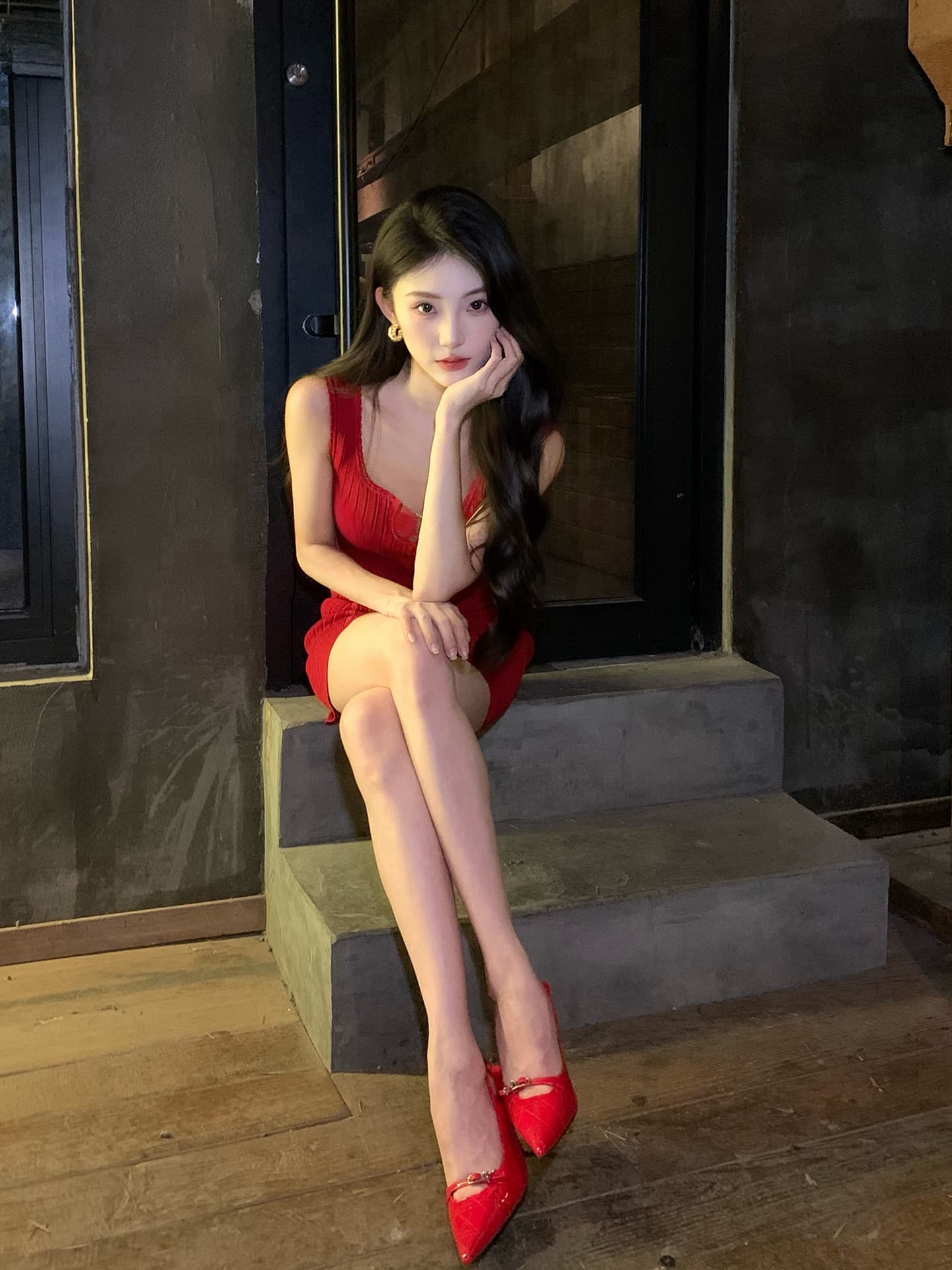 한국 홍콩 느낌 레트로 품격 u 칼라 얼음 실크 드레스 순수한 욕망 달콤한 매운맛 심장 기계 나이트 클럽 ol 디스플레이 몸 타이트 스커트 상세 이미지 16