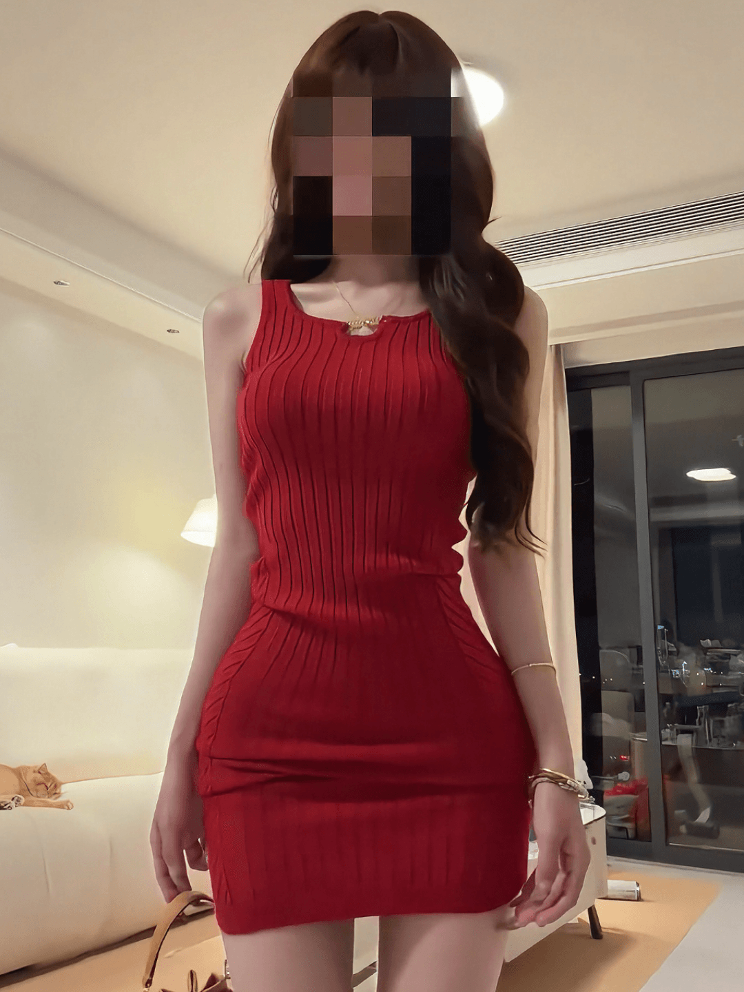 한국 홍콩 느낌 레트로 품격 u 칼라 얼음 실크 드레스 순수한 욕망 달콤한 매운맛 심장 기계 나이트 클럽 ol 디스플레이 몸 타이트 스커트 상세 이미지 6