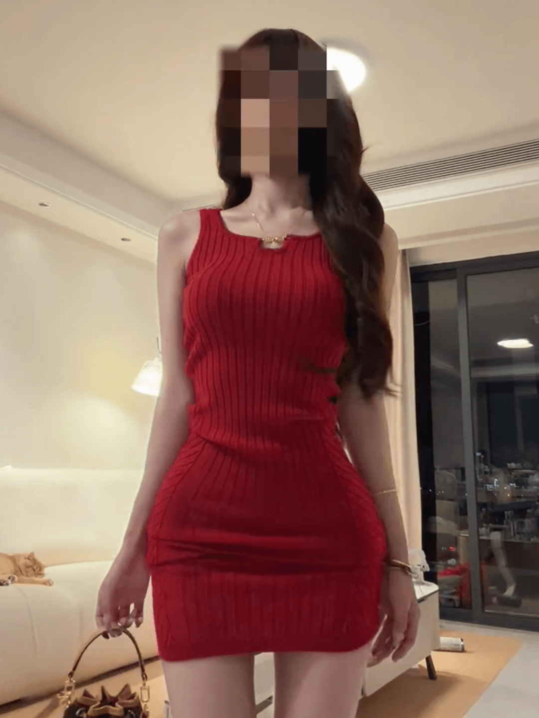 한국 홍콩 느낌 레트로 품격 u 칼라 얼음 실크 드레스 순수한 욕망 달콤한 매운맛 심장 기계 나이트 클럽 ol 디스플레이 몸 타이트 스커트 이미지 3