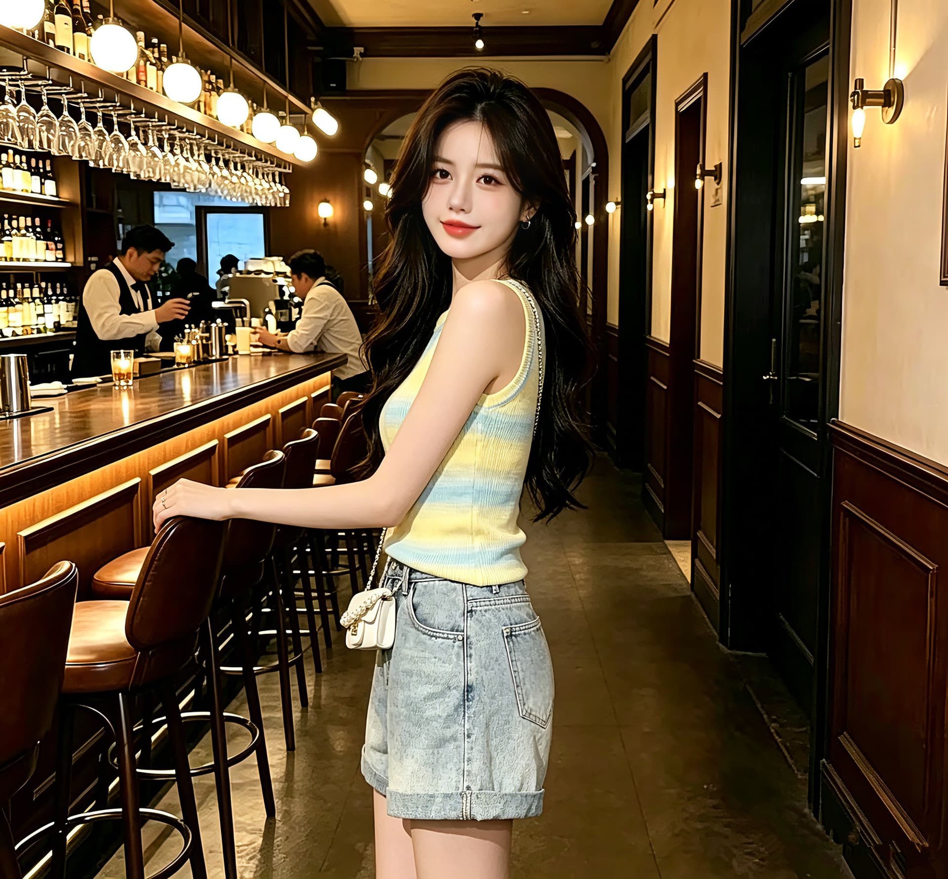 배색 스트라이프 라운드 넥 니트 민소매 조끼 여성 여름 2026 새로운 몸매 가꾸기 슬림해 보이는 인사이드 가져 가라. 외출용 맨위 트렌디 상세 이미지 10