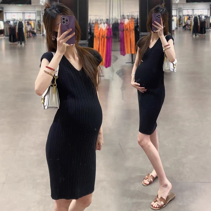 한국 arielle de pinto 출산 착용 이른 가을 홍콩 스타일 레트로 품격 드레스 몸매 가꾸기 타이트 스커트 이미지 5