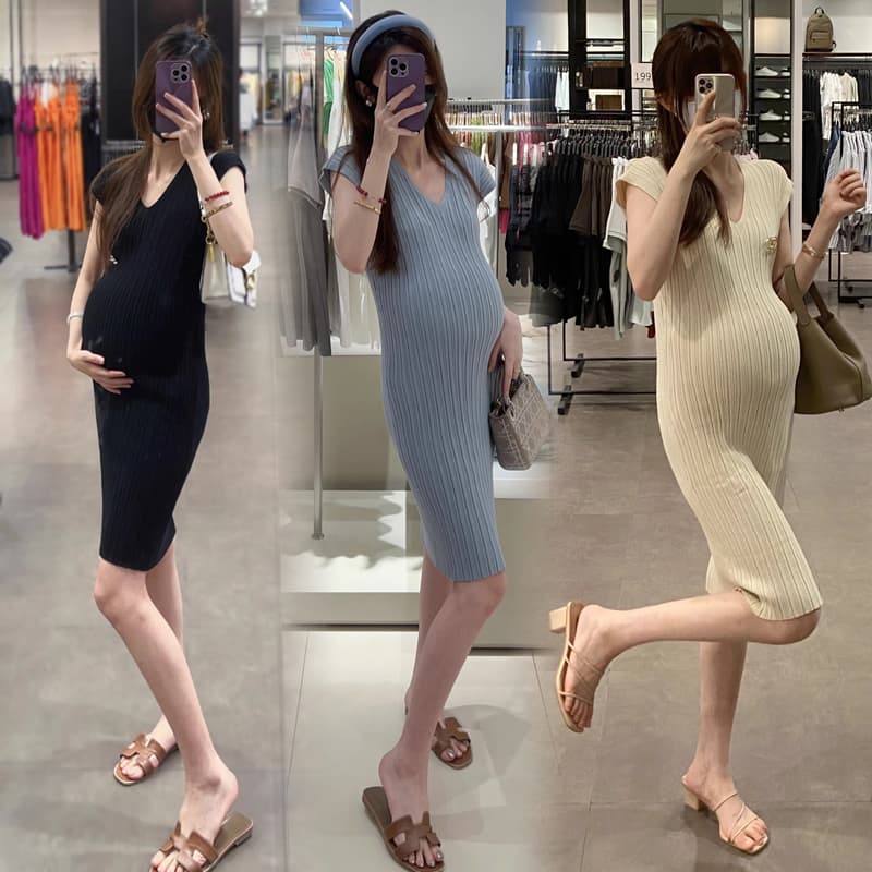 한국 arielle de pinto 출산 착용 이른 가을 홍콩 스타일 레트로 품격 드레스 몸매 가꾸기 타이트 스커트 이미지 2