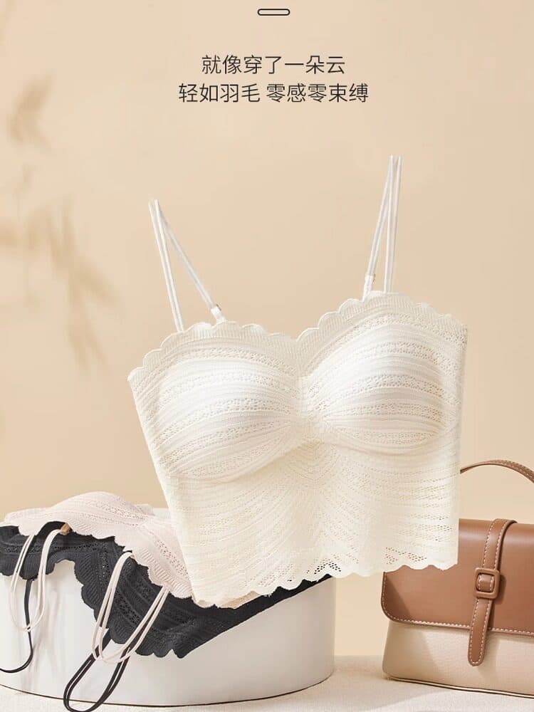 아름다움 뒤로 레이스 슬립 인사이드 가져 가라. 벨트 가슴 패드 하나 조끼 여성 여름 외출용 2026 새로운 만나는 튜브탑 맨위 이미지 4