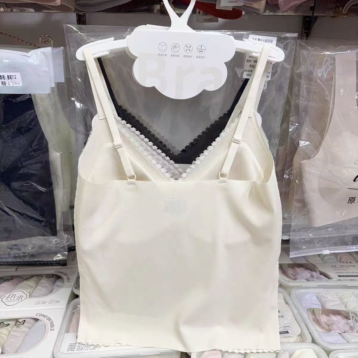 레이스 캐미솔 여름 2026 새로운 폭발 벨트 가슴 패드 아름다움 뒤로 속옷 브래지어 하나 슬림해 보이는 맨위 상세 이미지 49