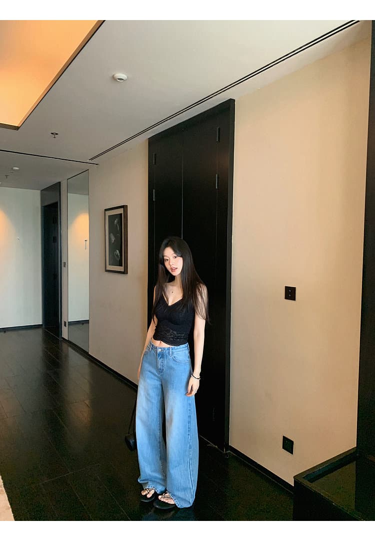 장 베이 베이 ibell 절묘한 부드러운 실 레이스 자카드 품격 몸매 가꾸기 슬림해 보이는 쇼트 스타일 물방울 컵 V넥 조끼 슬립 상세 이미지 48