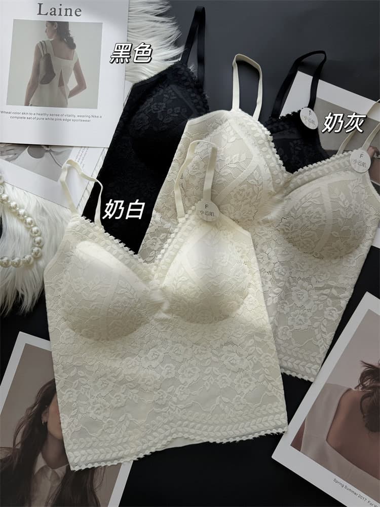 물고기 토끼 ~ 중 토끼 인사이드 가져 가라. 레이스 조끼 벨트 가슴 패드 원피스 섹시함 슬립 튜브탑 아름다움 뒤로 수 있습니다. 외부 가져 가라. 이미지 2