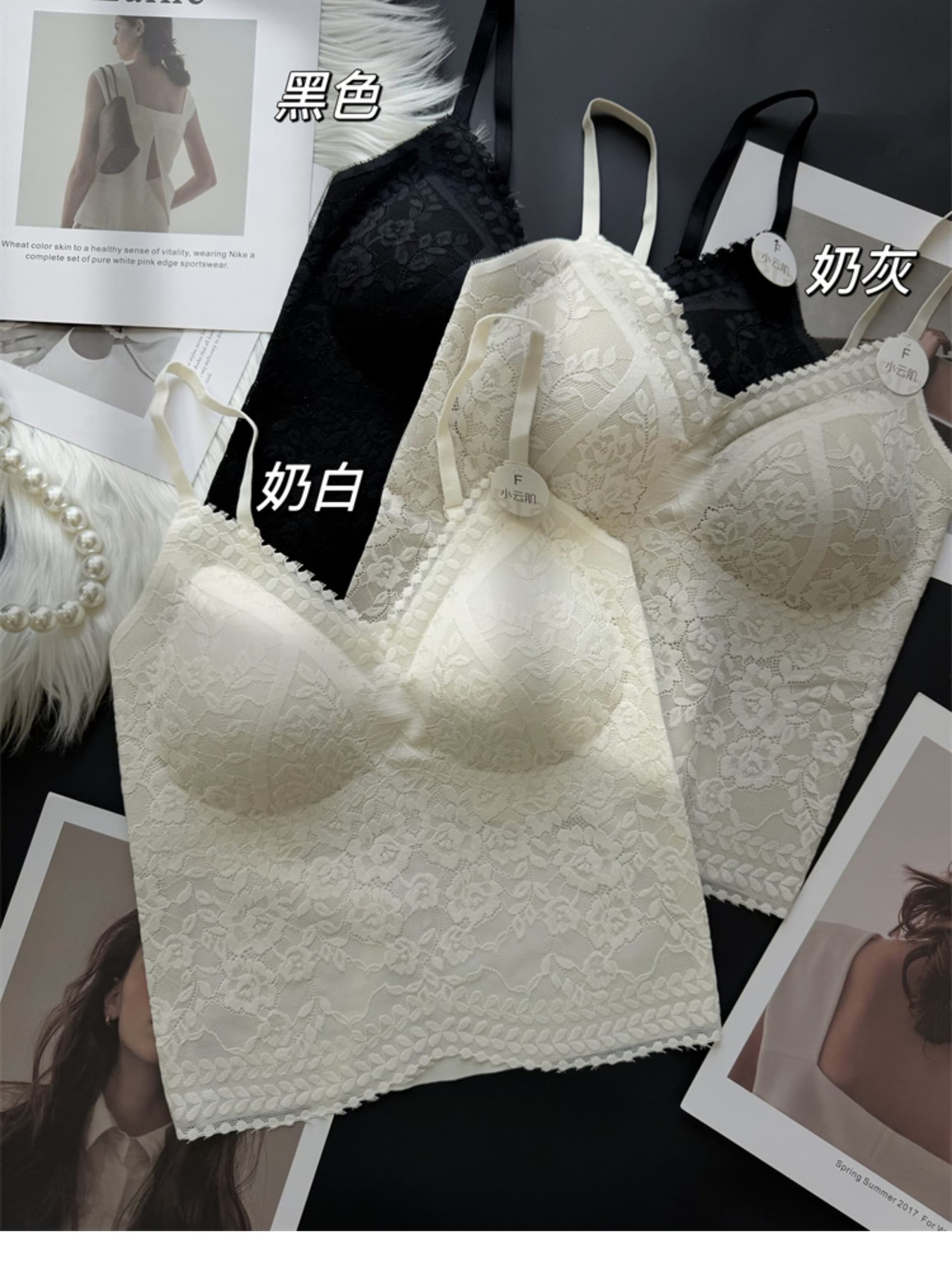 물고기 토끼 ~ 중 토끼 인사이드 가져 가라. 레이스 조끼 벨트 가슴 패드 원피스 섹시함 슬립 튜브탑 아름다움 뒤로 수 있습니다. 외부 가져 가라. 상세 이미지 7