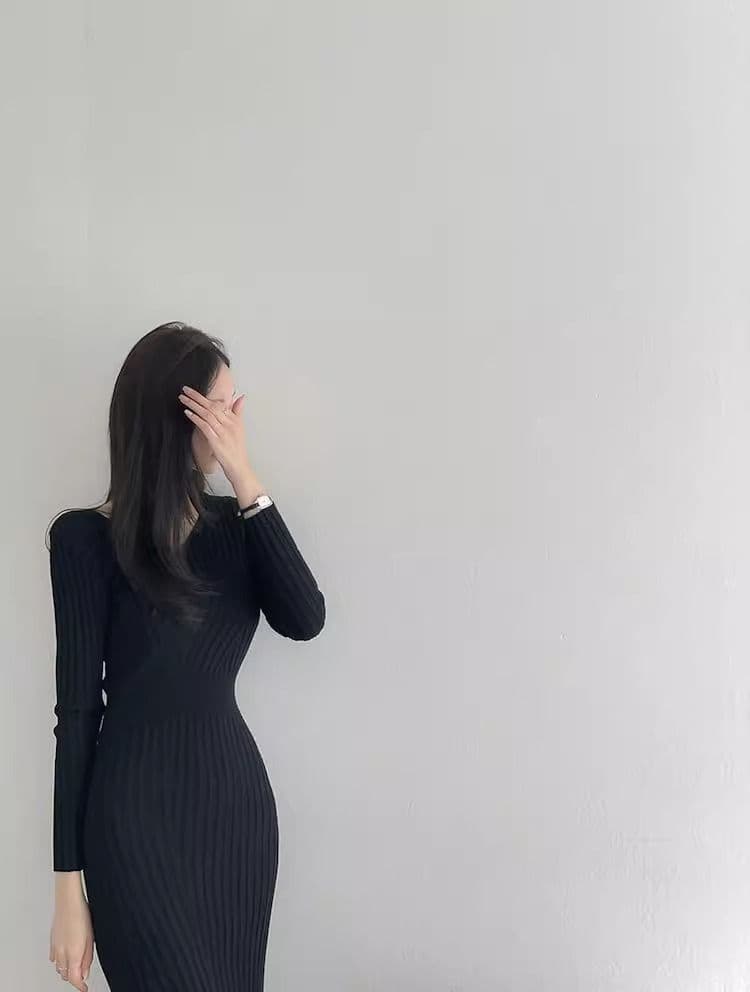 품격 여성 섹시함 롱 코트 무릎 아래 스웨터 드레스 몸매 가꾸기 슬림해 보이는 타이트 스커트 인사이드 가져 가라. 니트 여성 드레스 가을 겨울 상세 이미지 15