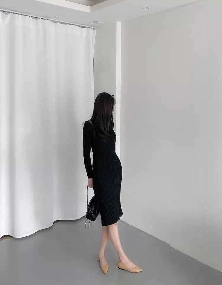 품격 여성 섹시함 롱 코트 무릎 아래 스웨터 드레스 몸매 가꾸기 슬림해 보이는 타이트 스커트 인사이드 가져 가라. 니트 여성 드레스 가을 겨울 상세 이미지 16