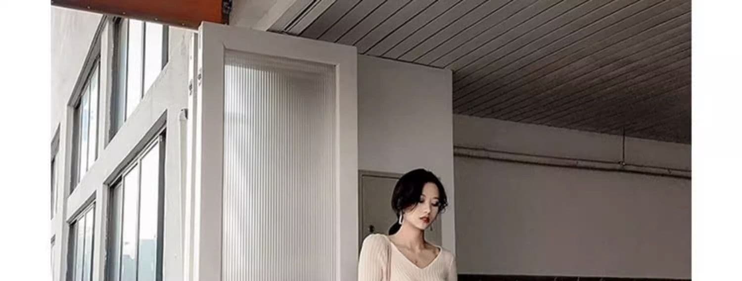 경기 코트 스웨터 드레스 아이들 가을 겨울 중간 길이 몸매 가꾸기 외국 가스 인사이드 가져 가라. 만나는 여성 무릎 아래 니트 드레스 상세 이미지 7
