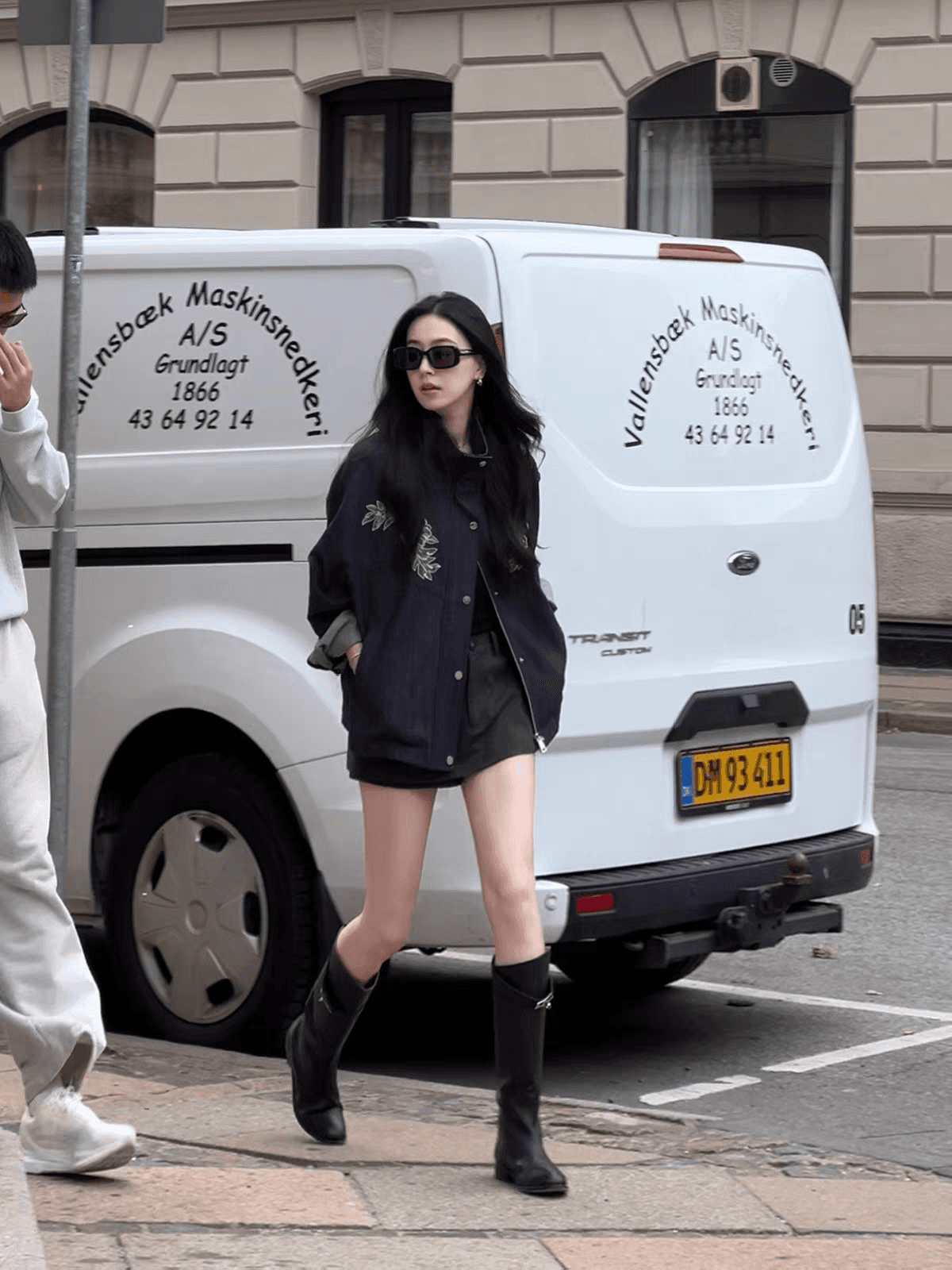 여름 시 면 사선 무늬 무거운 작업 꽃무늬 자수 원색 데님 여성 코트 이른 가을 스탠드 칼라 가을 어깨 의류 이미지 3