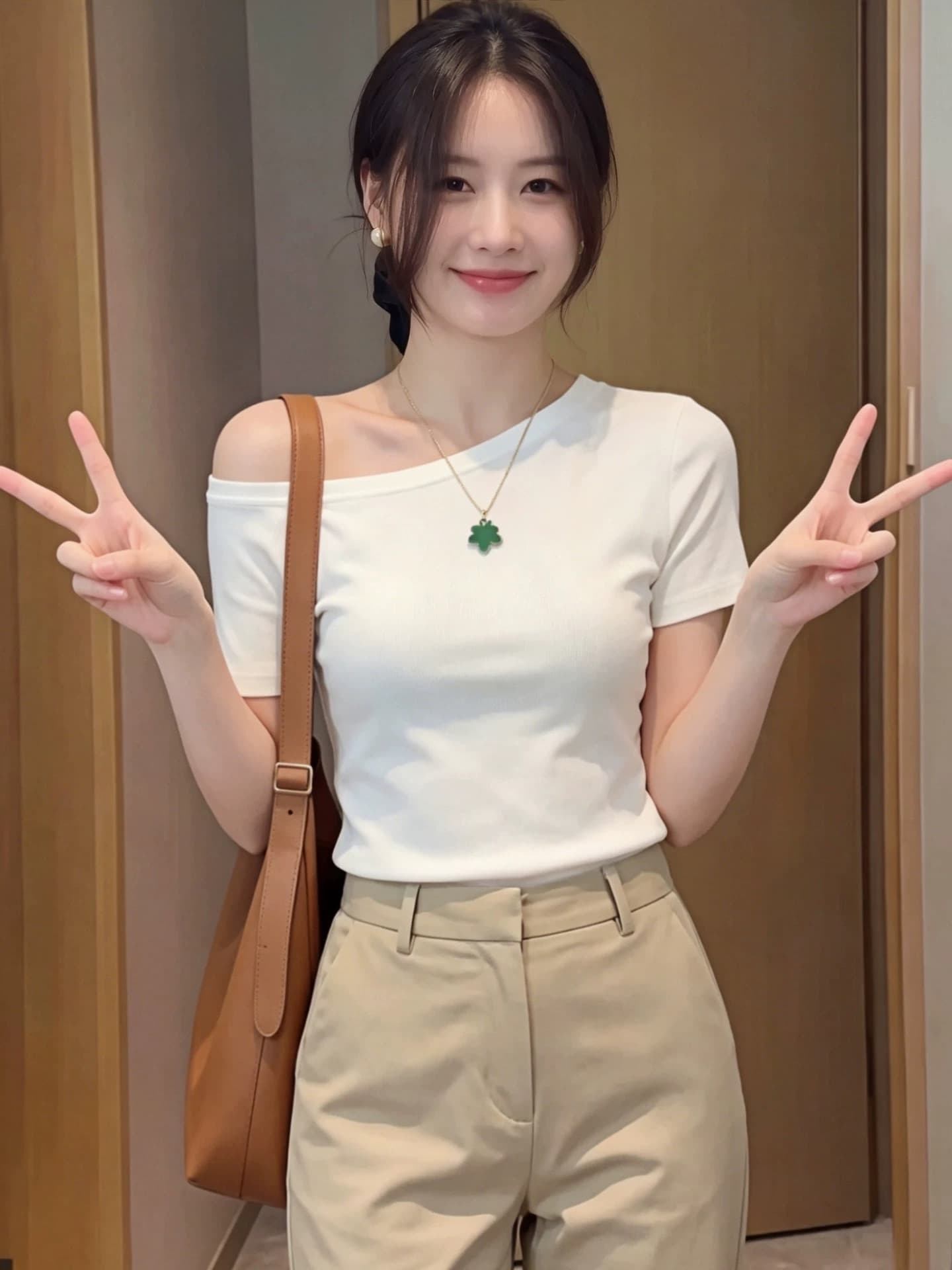 화이트 오프숄더 반팔 티셔츠 여성 의류 2026 새로운 여름 디자인 센스 몸매 가꾸기 슬림해 보이는 핫걸 오프숄더 맨위 서비스 이미지 4
