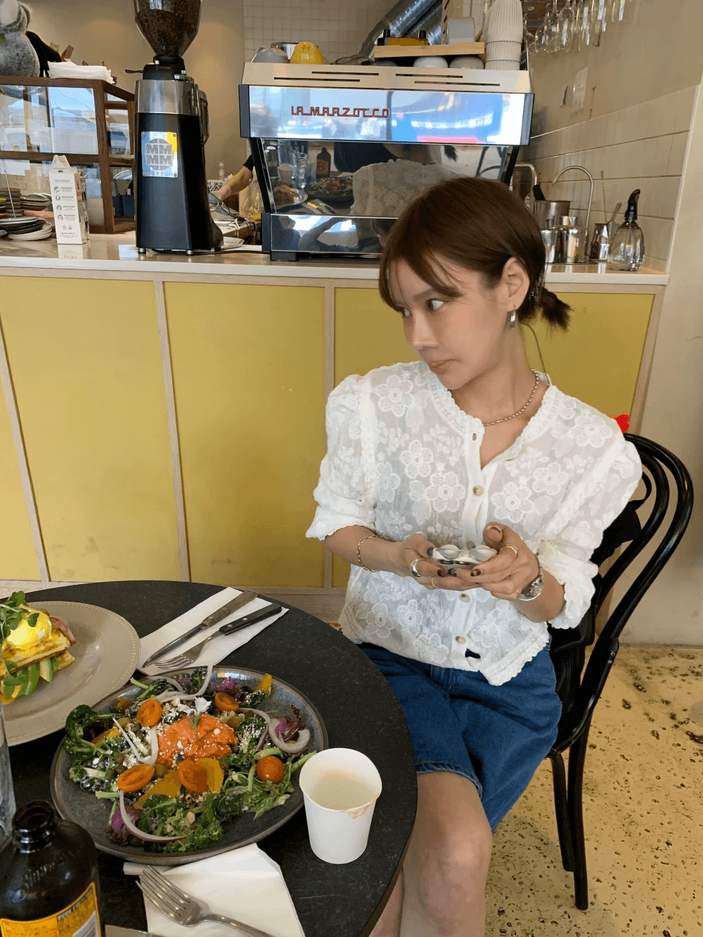 한국 동대문 2026 가을 경관 인터넷 섹션 품격 부드러운 바람 자카드 디자인 센스 싱글 줄 버튼 셔츠 상세 이미지 9