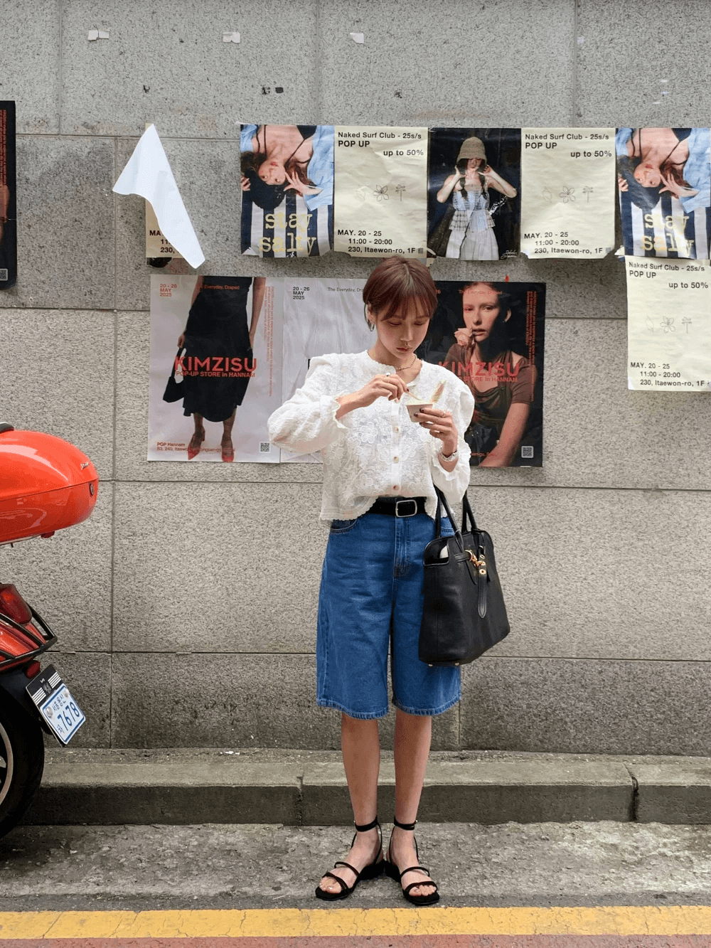 한국 동대문 2026 가을 경관 인터넷 섹션 품격 부드러운 바람 자카드 디자인 센스 싱글 줄 버튼 셔츠 상세 이미지 19