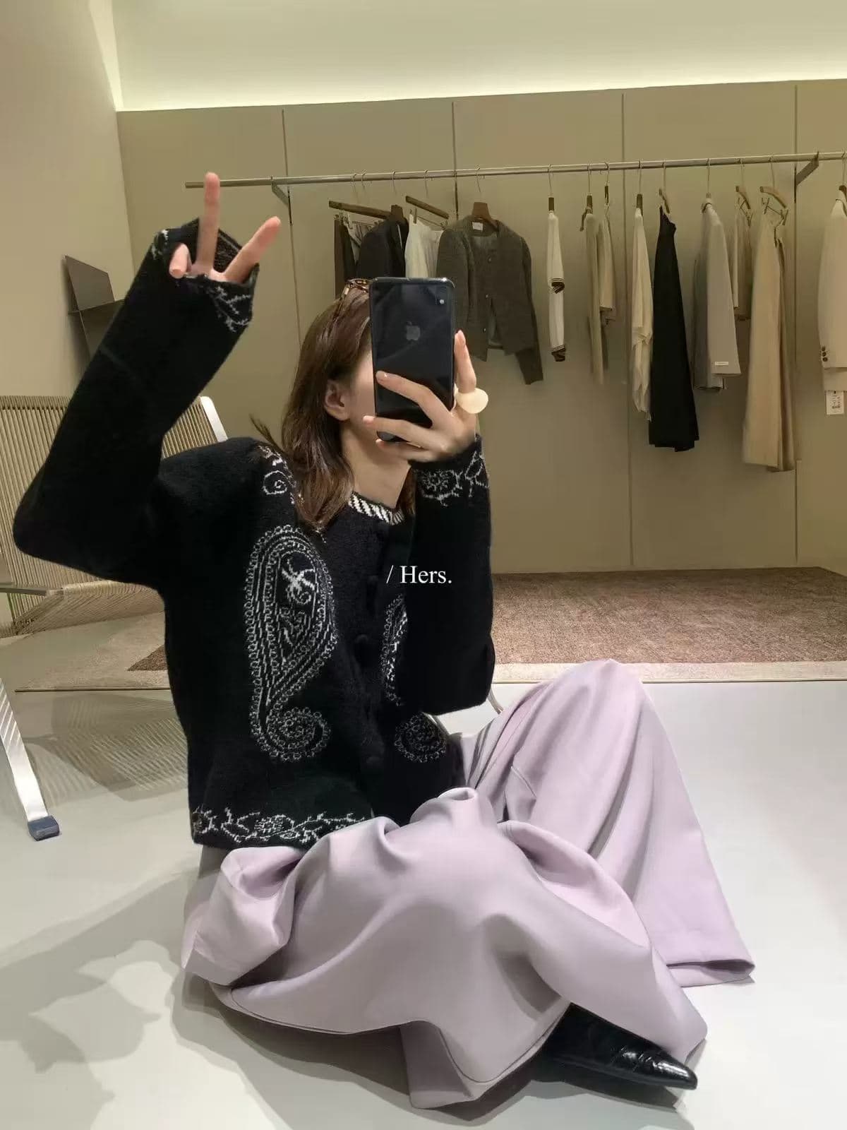 작은 샤넬 스타일 레트로 무거운 작업 자수 니트 오픈 가디건 여성 가을 겨울철 느긋한 고급 센스 루즈핏 스웨터 코트 맨위 상세 이미지 8