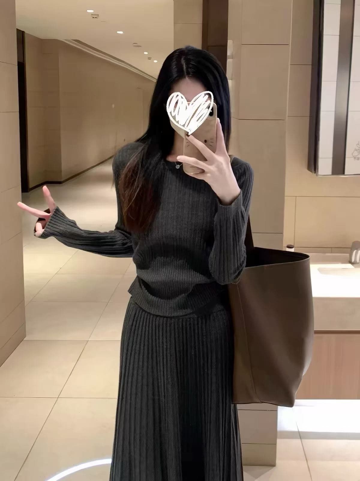 화이트 니트 허리 수축 반 스커트 세트 감기 한 부서 miu 부서 천 골드 센스 맨위 자랑 침묵 치마 상세 이미지 7
