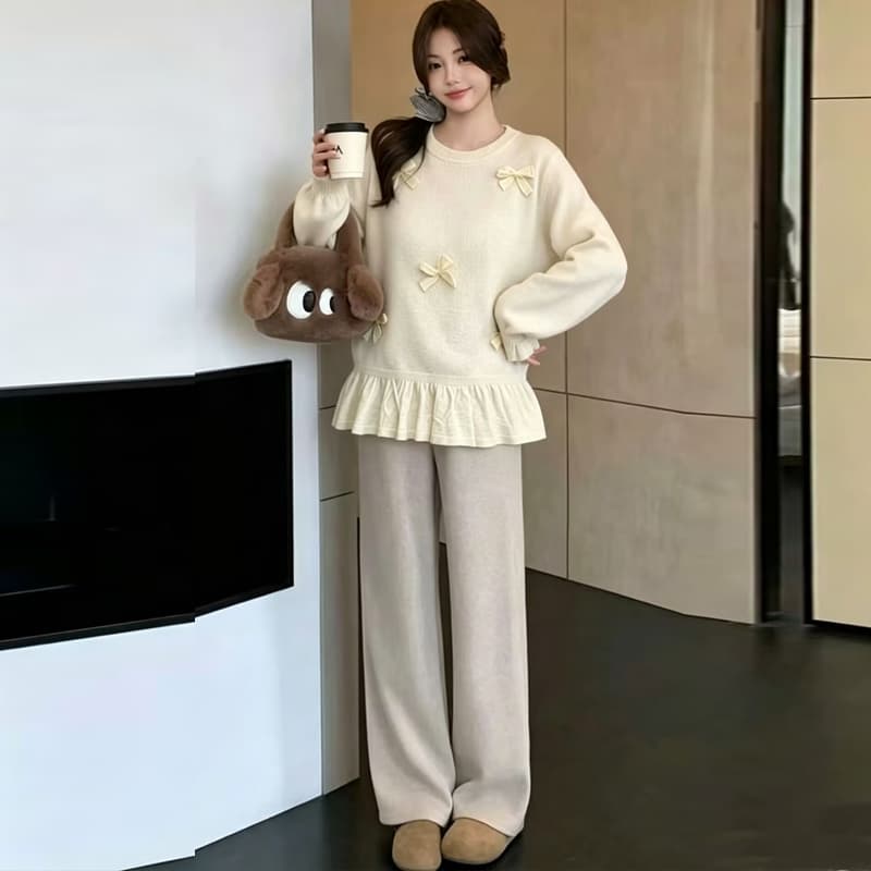 실사 임산부 가을 겨울 의류 스웨터 맨위 기본 셔츠 이미지 2