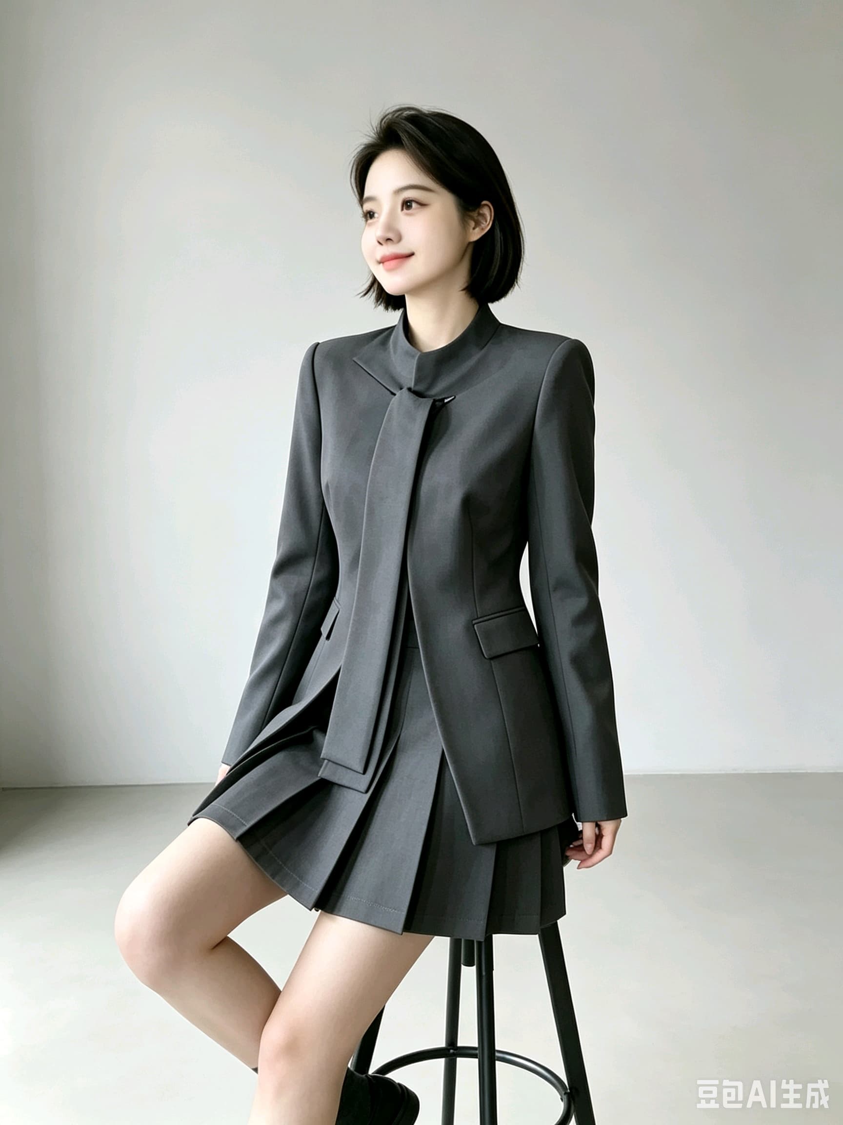 2026 새로운 샤오홍 예약하기 추천 정장 여성 코트 고급 블레이저 10 미니 스커트 이미지 4