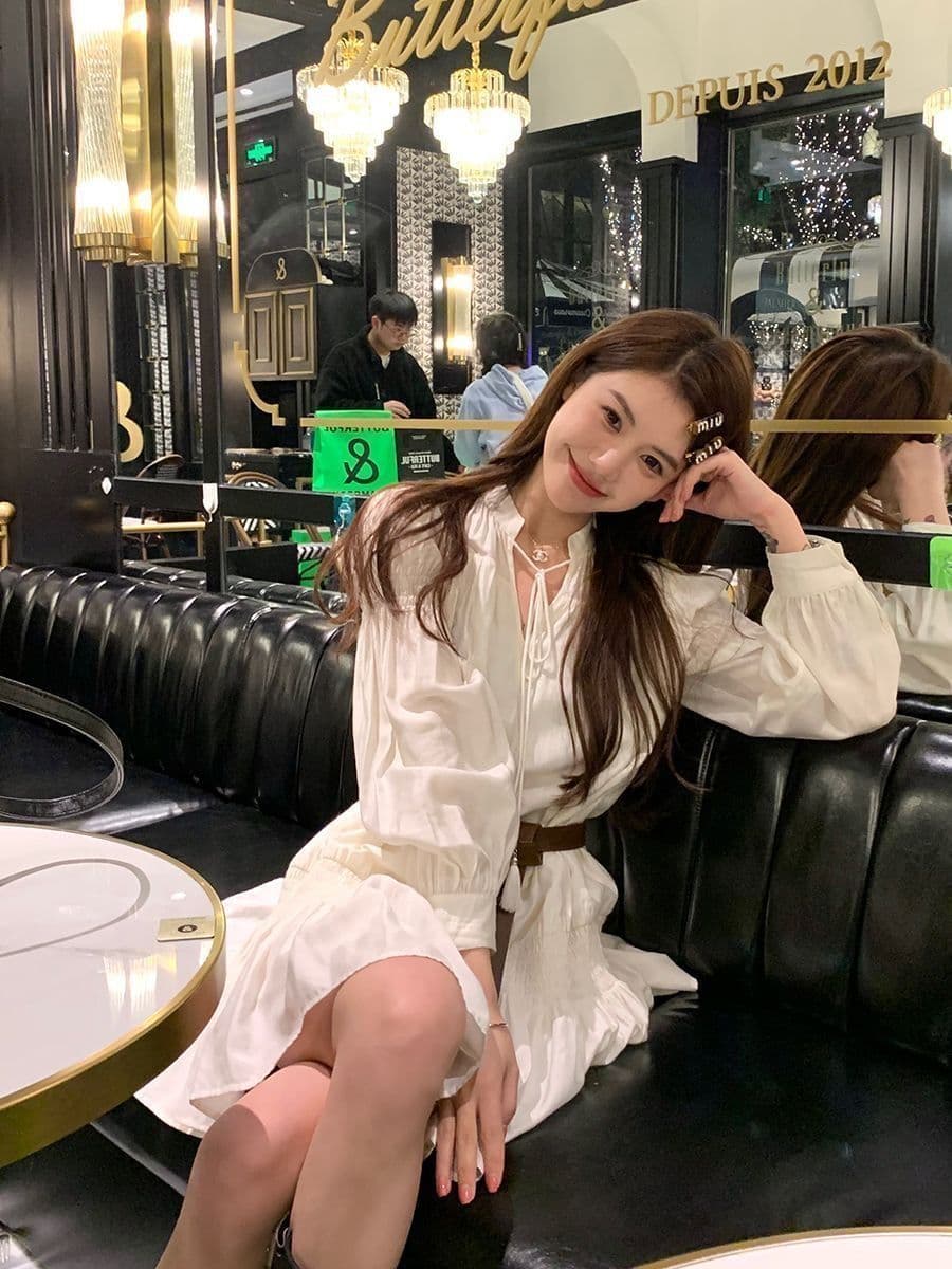 프랑스식 주름 고급 달콤함 요정 여성 드레스 2026 년 가을 새로운 슬림해 보이는 표지 고기 명문 여성 치마 트렌디 상세 이미지 7
