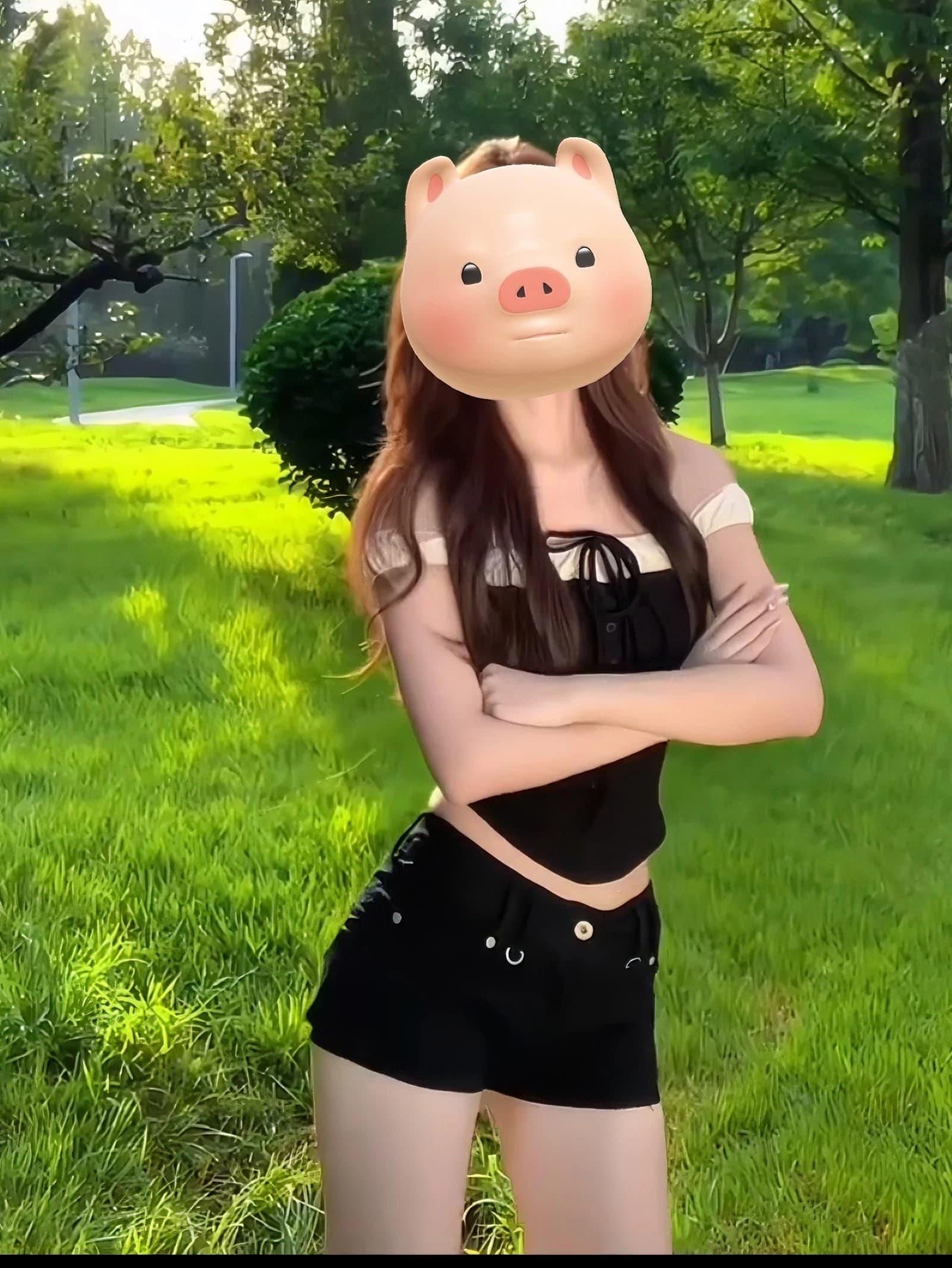 달콤한 핫걸 아메리칸 레트로 흑인과 백인 패치워크 오프숄더 반팔 티셔츠 여성 여름 새로운 핫걸 섹시함 맨위 상세 이미지 2