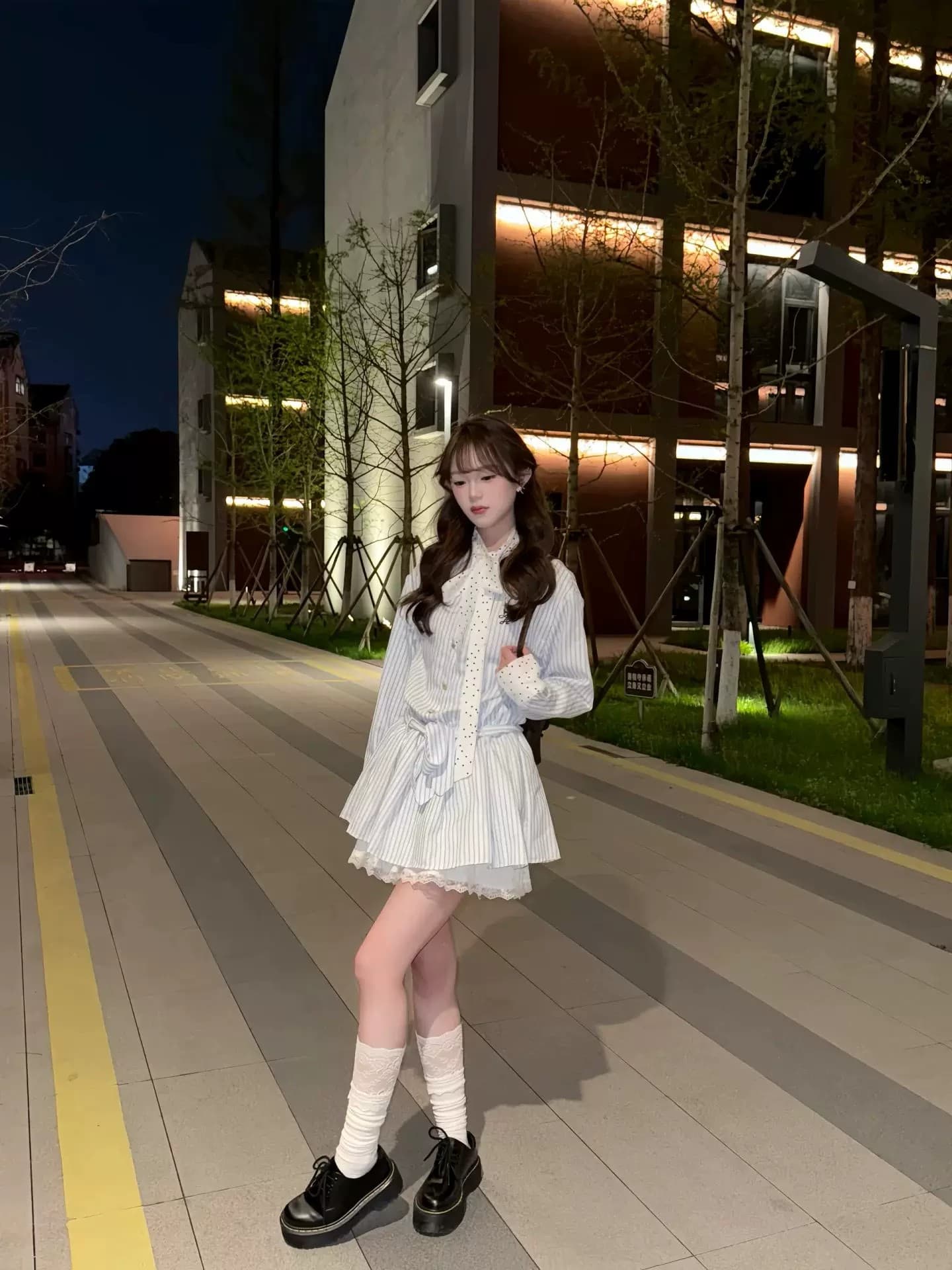 2026 가을 착용 가져 가라. 프랑스식 부드러운 바람 달콤함 셔츠 드레스 작은 키 슈퍼 화재 허리 수축 몸매 가꾸기 짧은 치마 상세 이미지 4