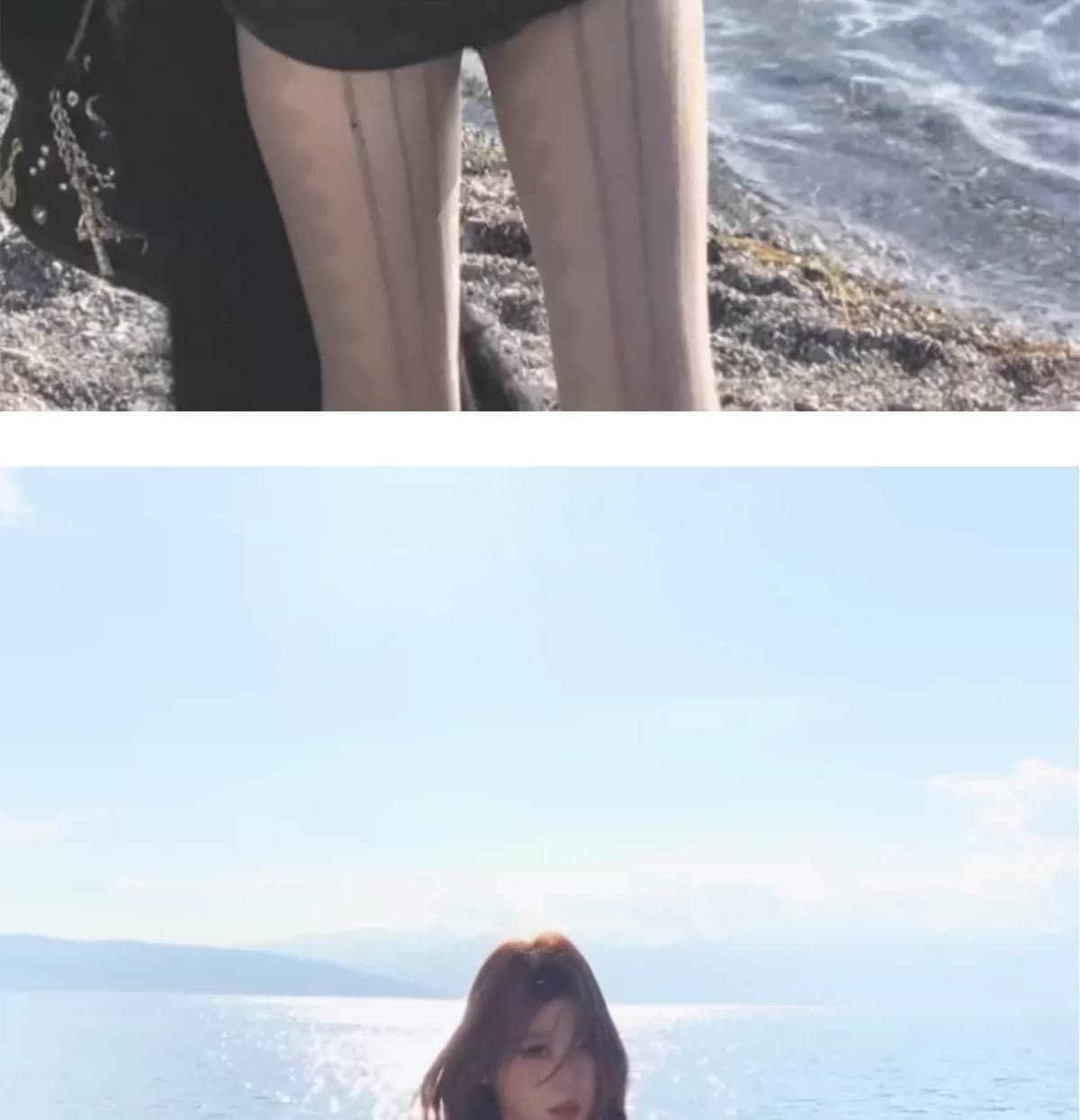De 플러시 레이스 섹시함 여성 드레스 가을 긴팔 허리 수축 순수한 욕망 슬립 드레스 상세 이미지 9