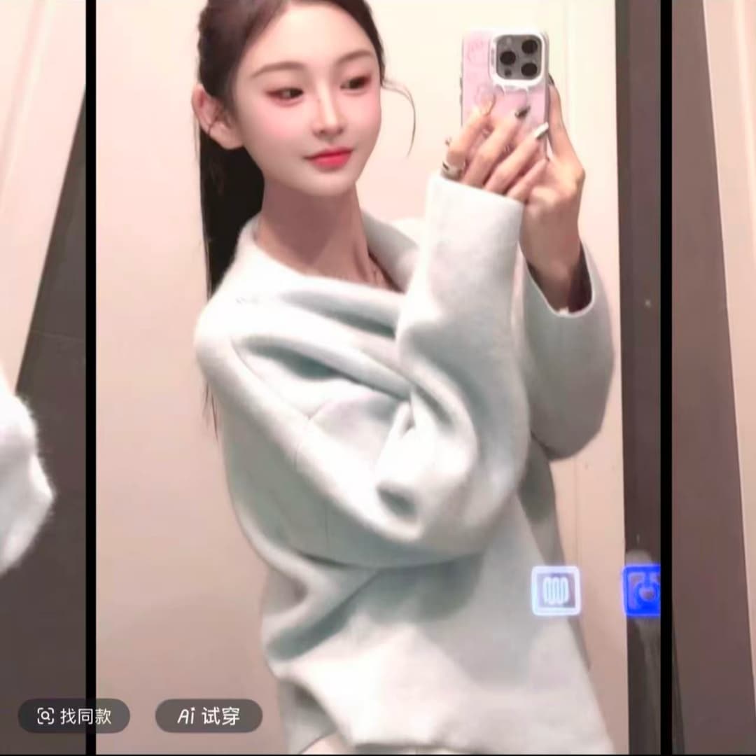 프라하 룽 룽 홈 겨울 새로운 한 세대 디자인 너구리 플러시 양모 축소 칼라 모델링 스웨터 코트 상세 이미지 4