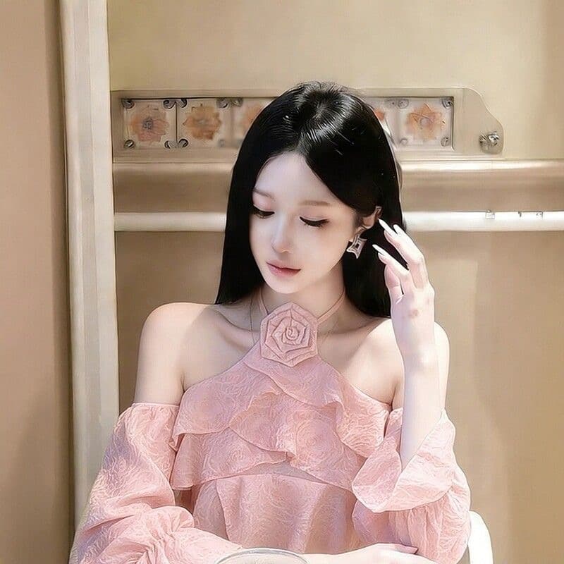 이른 봄 쉬폰 오프숄더 나팔 소매 긴팔 맨위 여성 디자인 센스 외국 가스 핫걸 행침 목 프릴 쇼트 스타일 셔츠