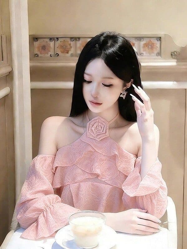 이른 봄 쉬폰 오프숄더 나팔 소매 긴팔 맨위 여성 디자인 센스 외국 가스 핫걸 행침 목 프릴 쇼트 스타일 셔츠 이미지 3